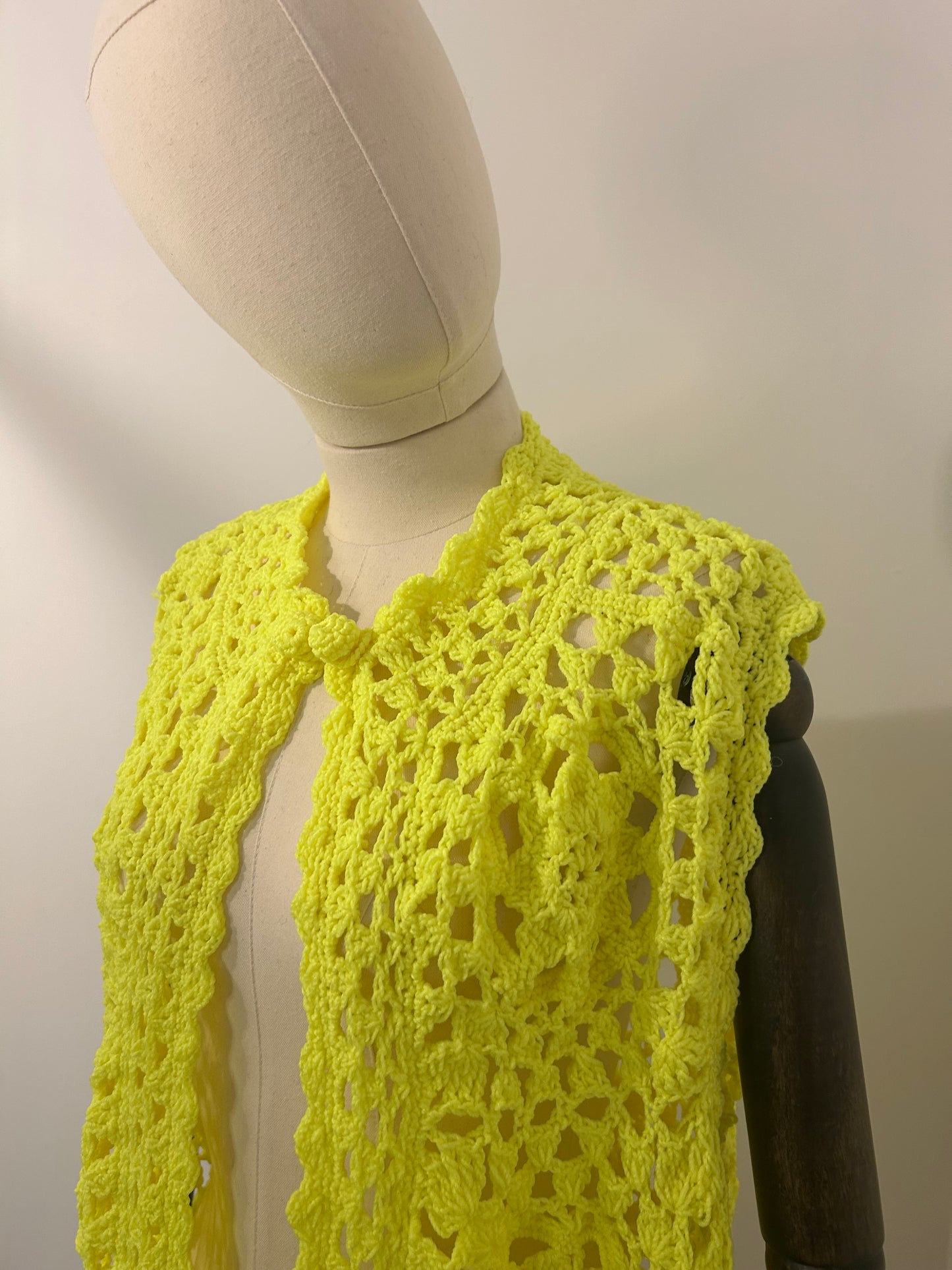 Neon Crochet Cardigan Tank