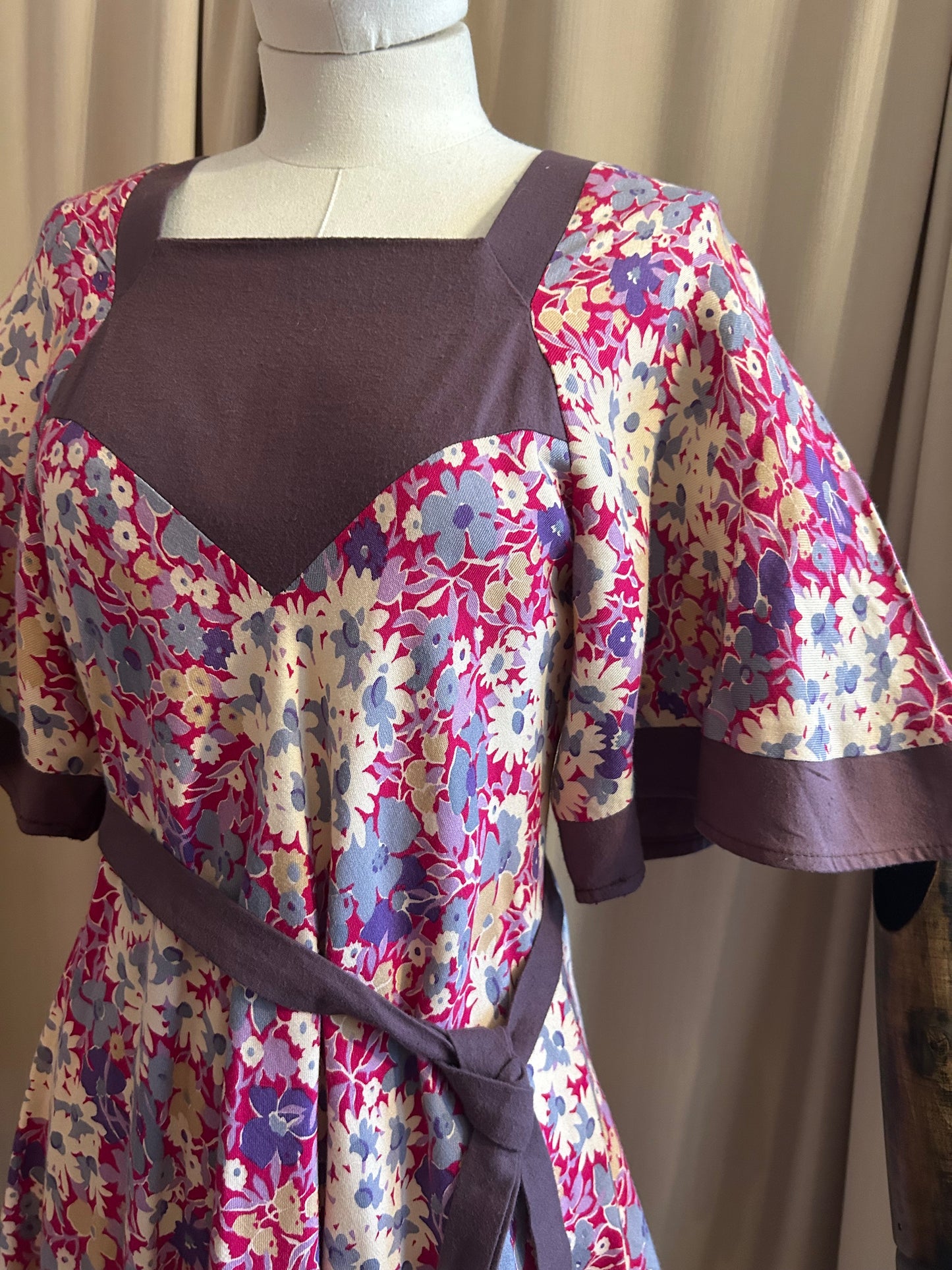 Floral Angel Sleeve Blouse
