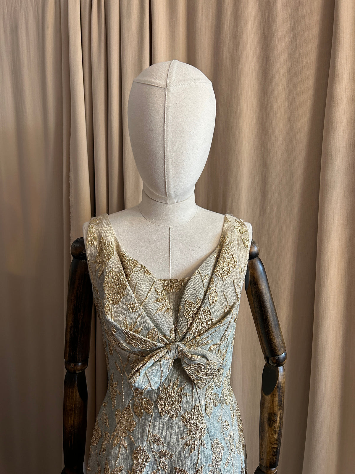 Seafoam Lurex Gown