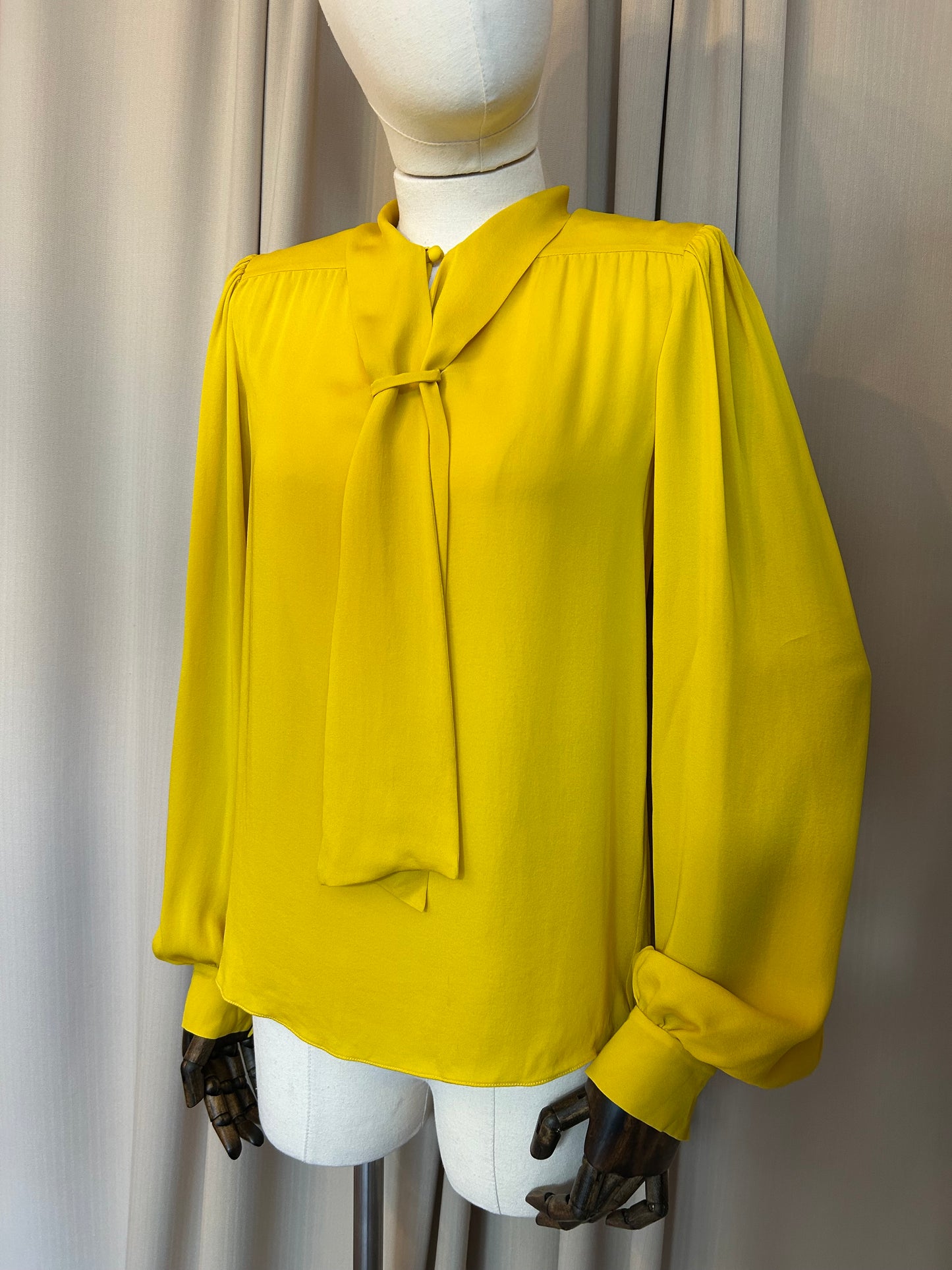 Maison Margiela Silk Pussy Bow Blouse