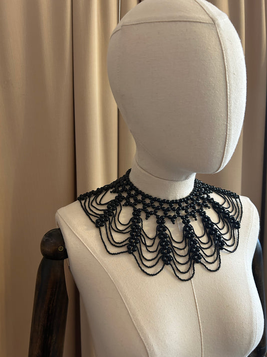 Black Beaded Collar
