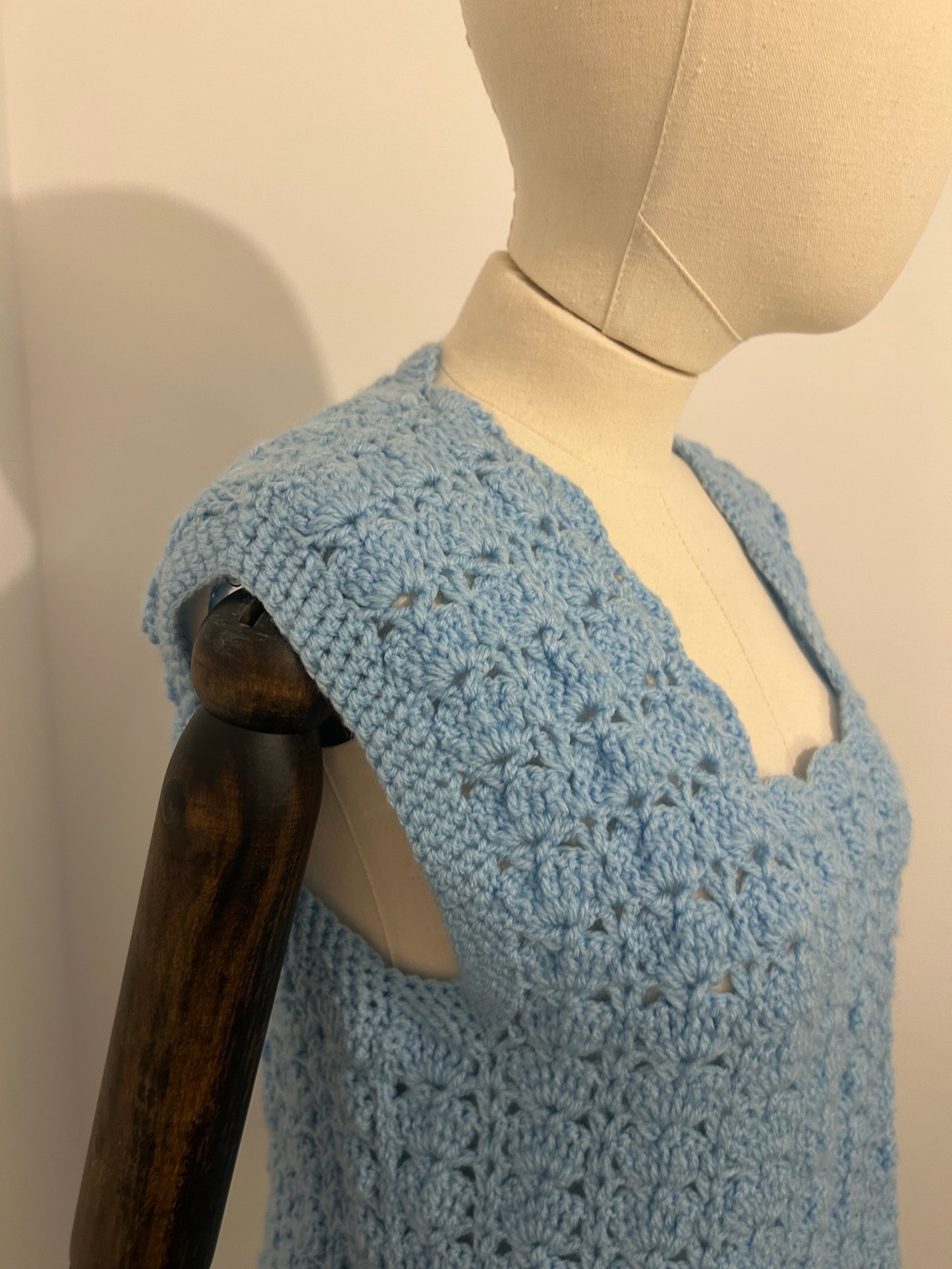 Light Blue Crochet Tank