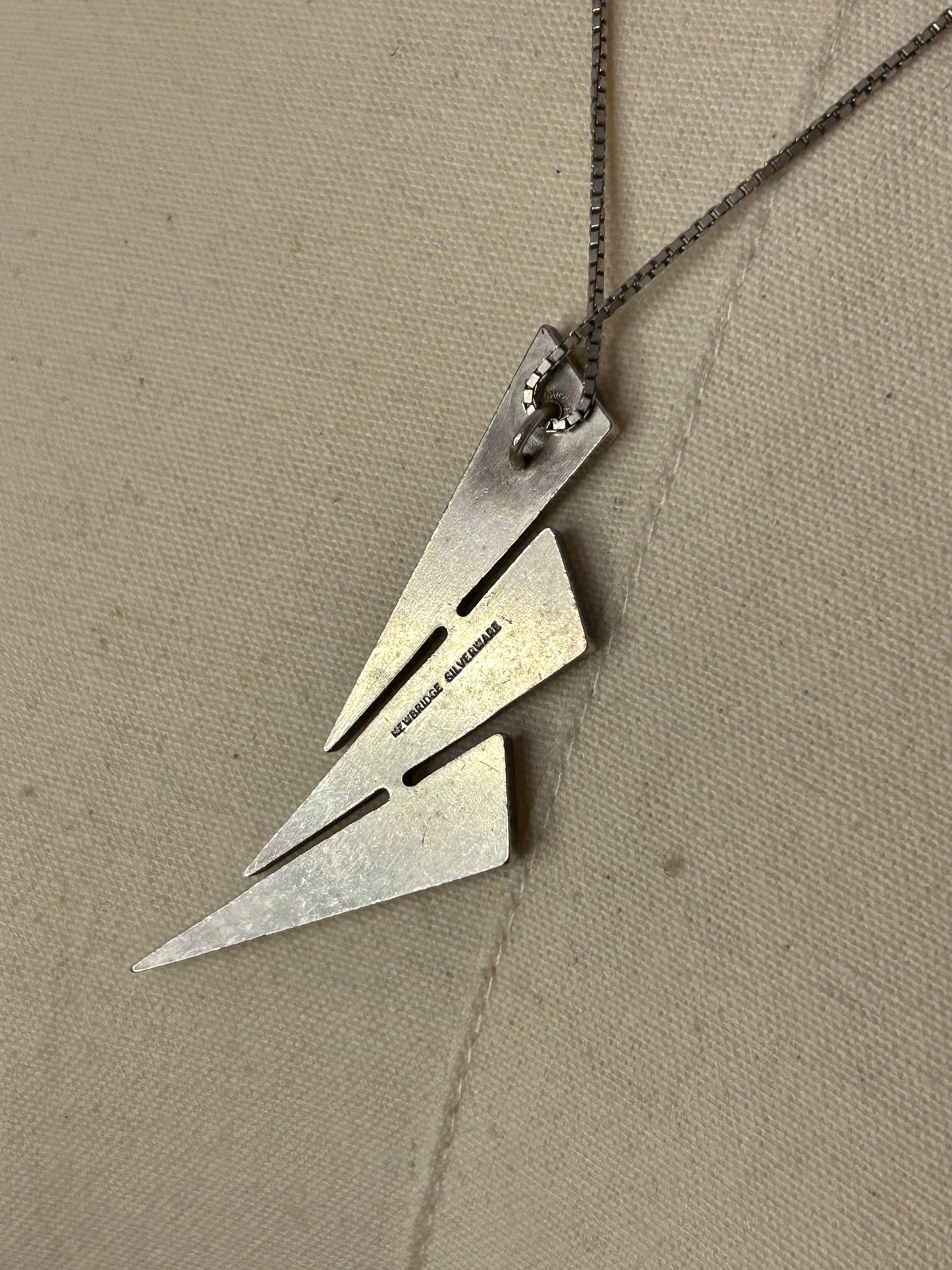 Silver Lightning Bolt Necklace