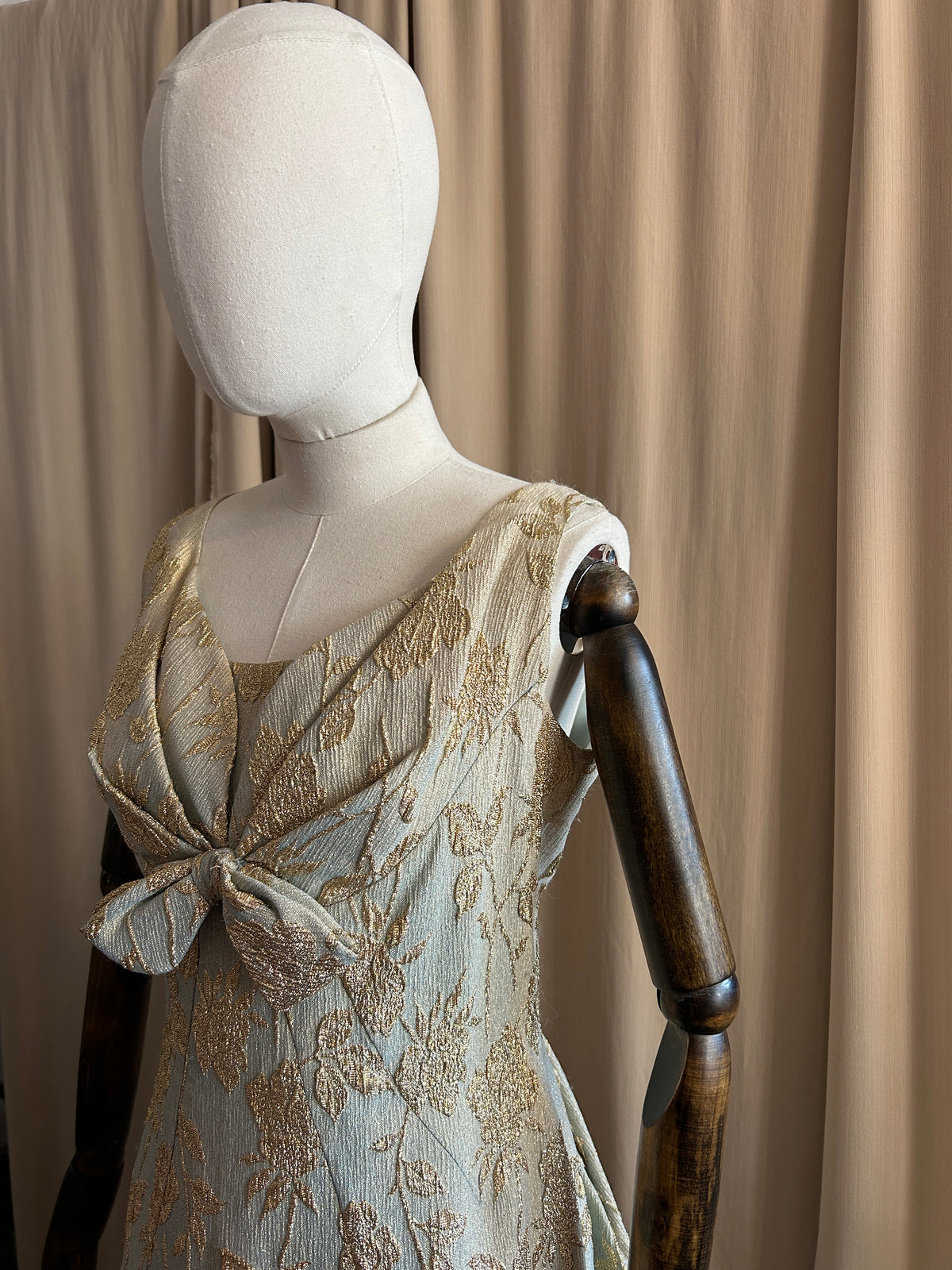 Seafoam Lurex Gown