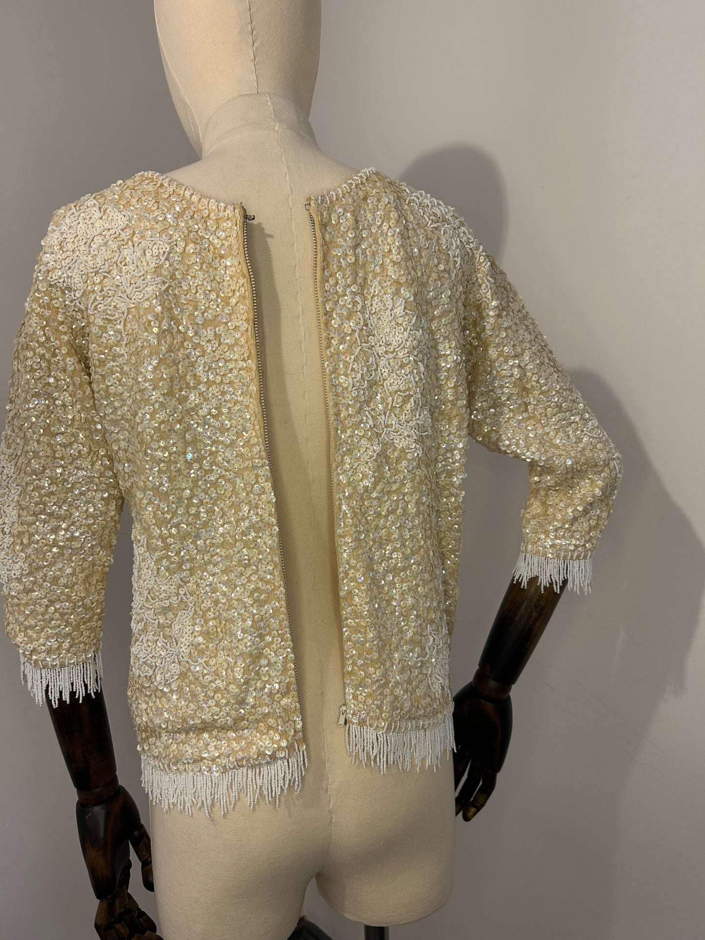 Cream Sequin jumper