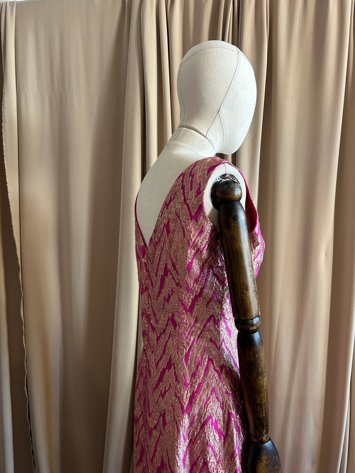 Metallic Pink and Gold Gown