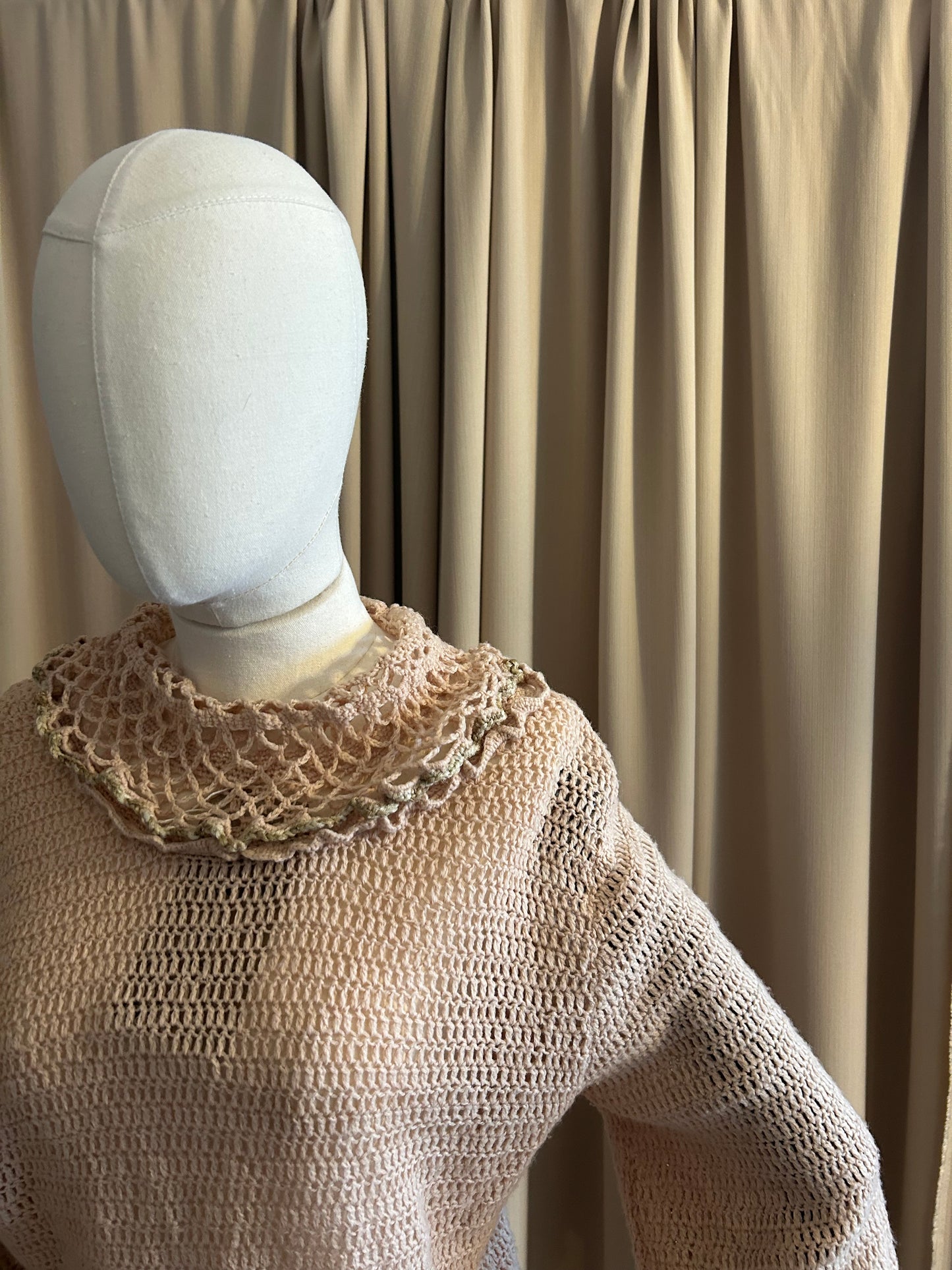 Double Collared Handknit Jumper