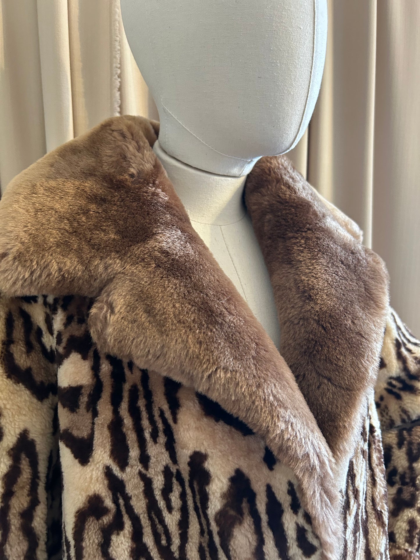 Sheepskin Leopard Print Jacket