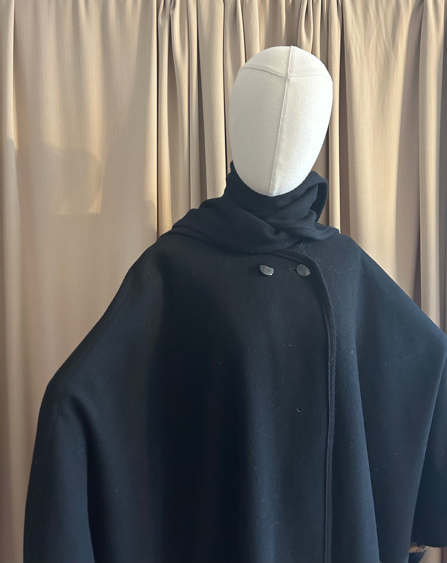 Black Wool Cape