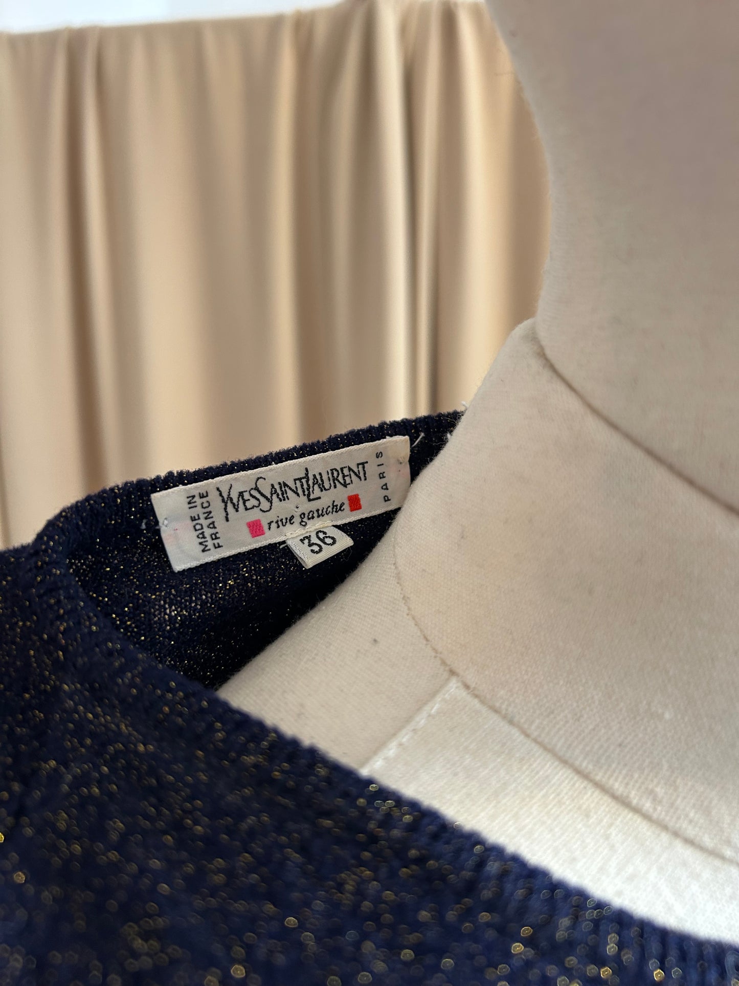 YSL Metallic Knit Vest