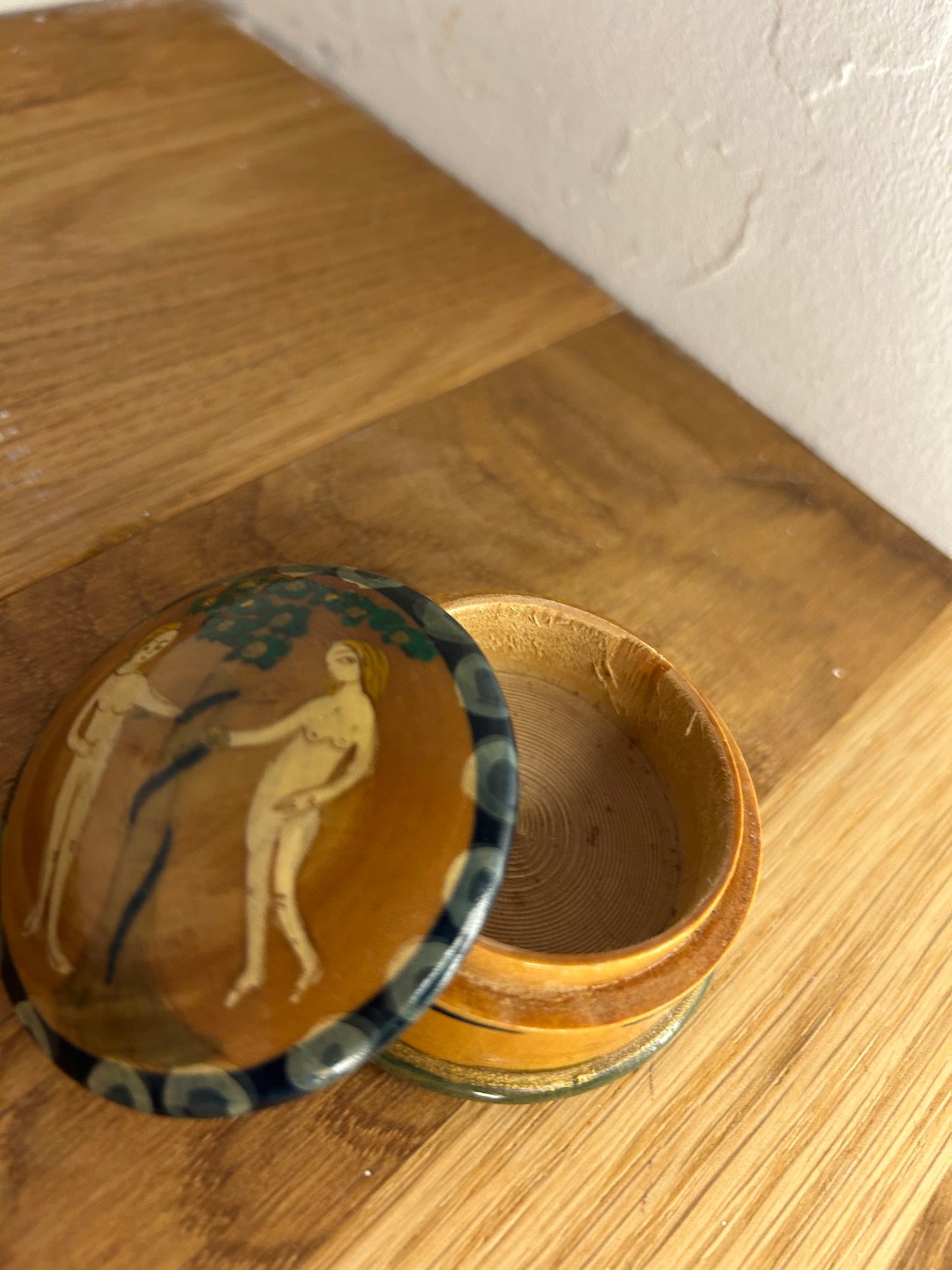 Adam And Eve Wooden Pot