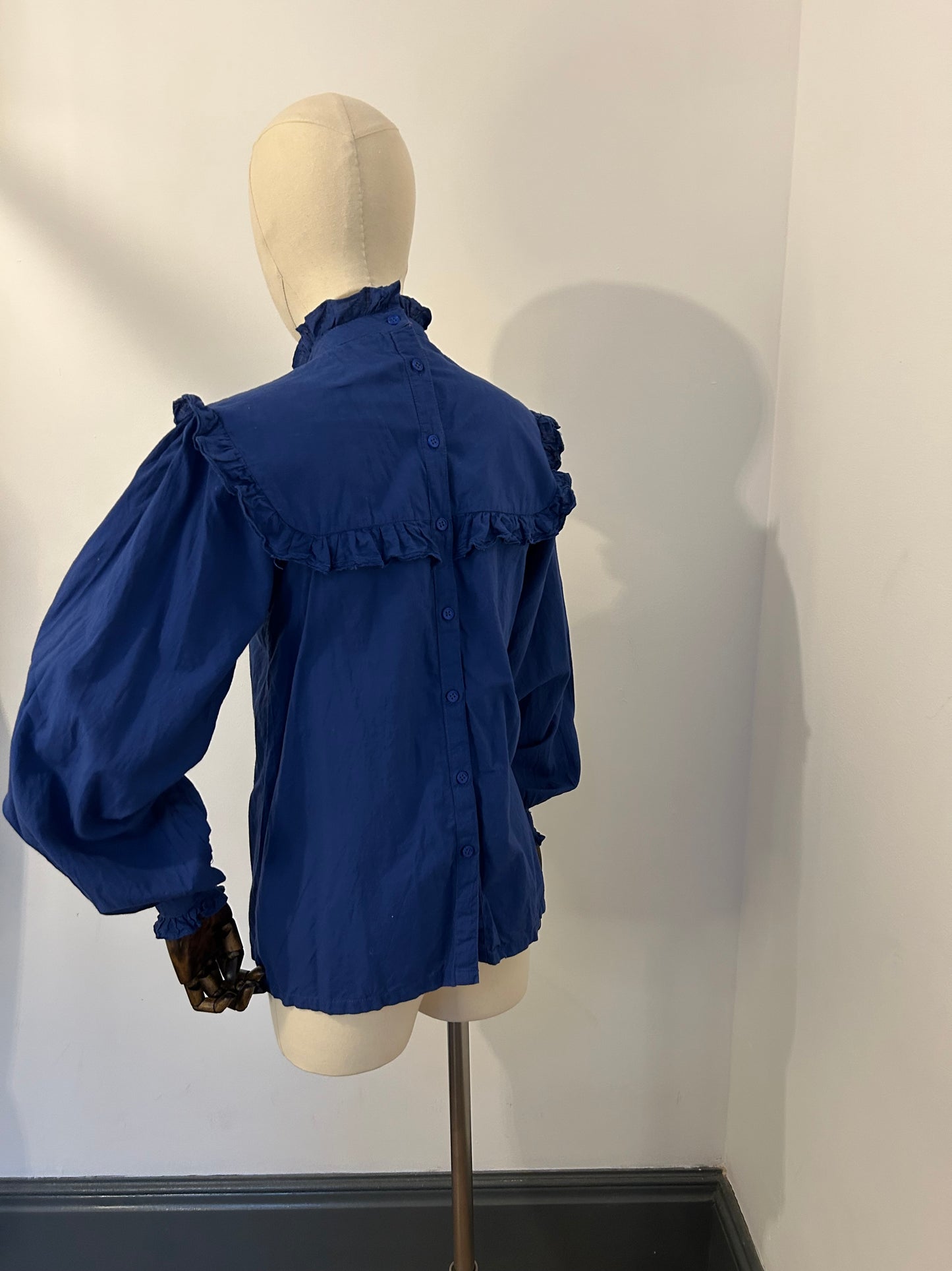 Blue Cotton Prairie Blouse