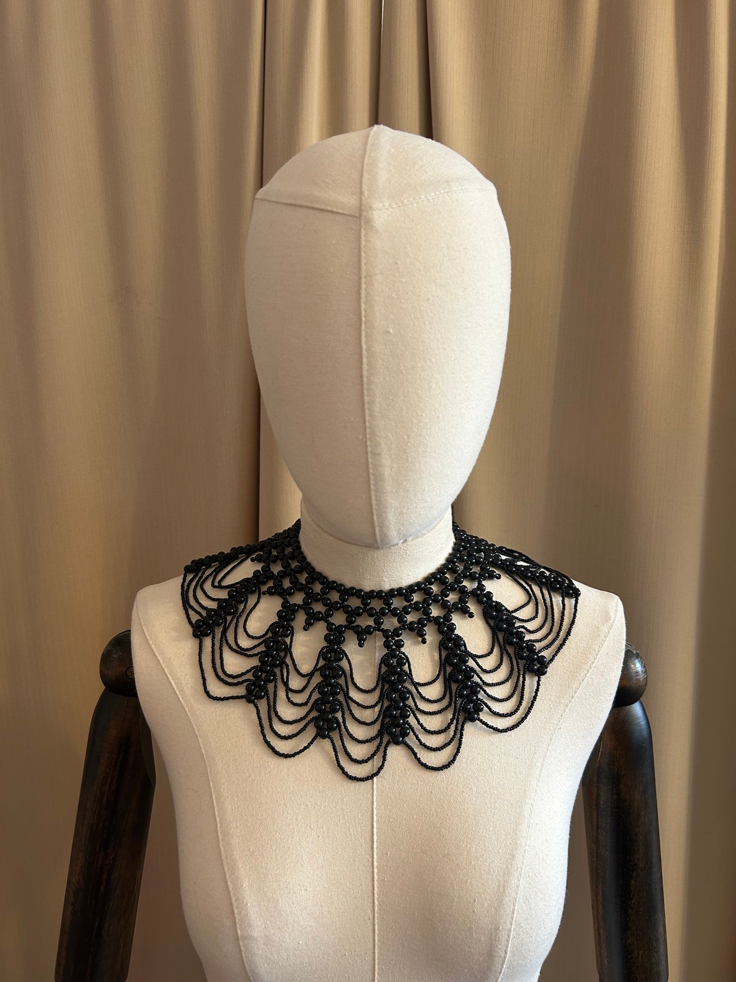 Black Beaded Collar