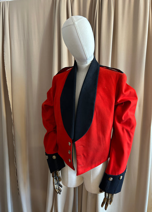 Red Military Blazer