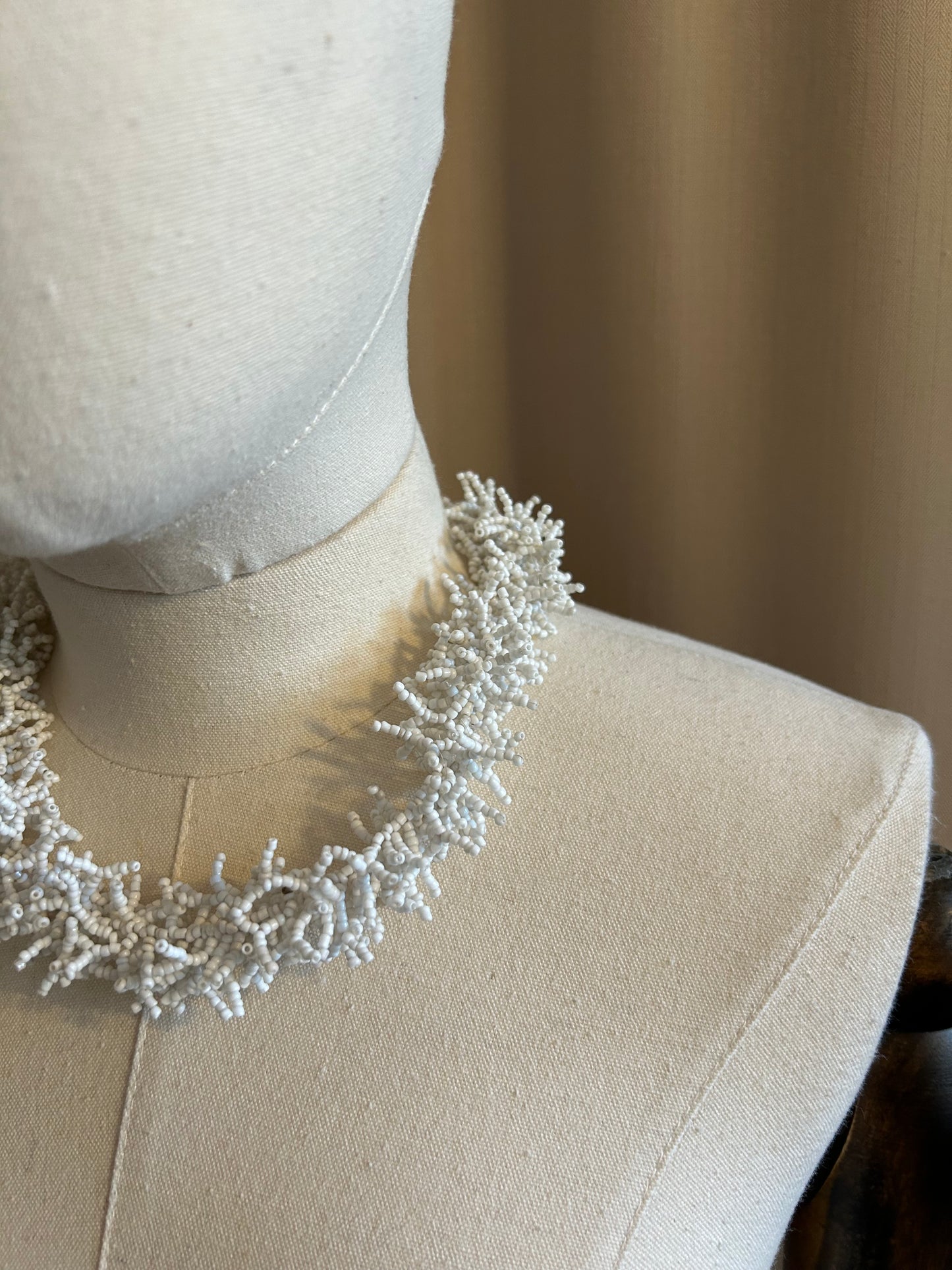 White Beaded Necklace