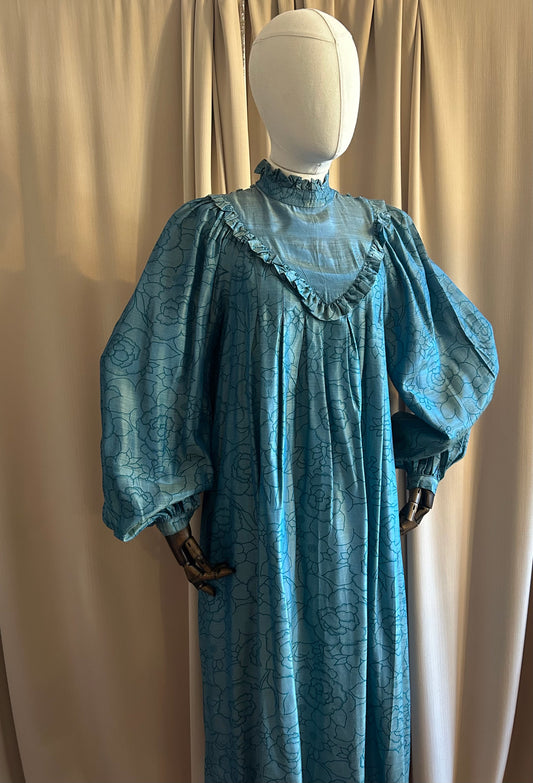 French Balloon Sleeve Smock Dress