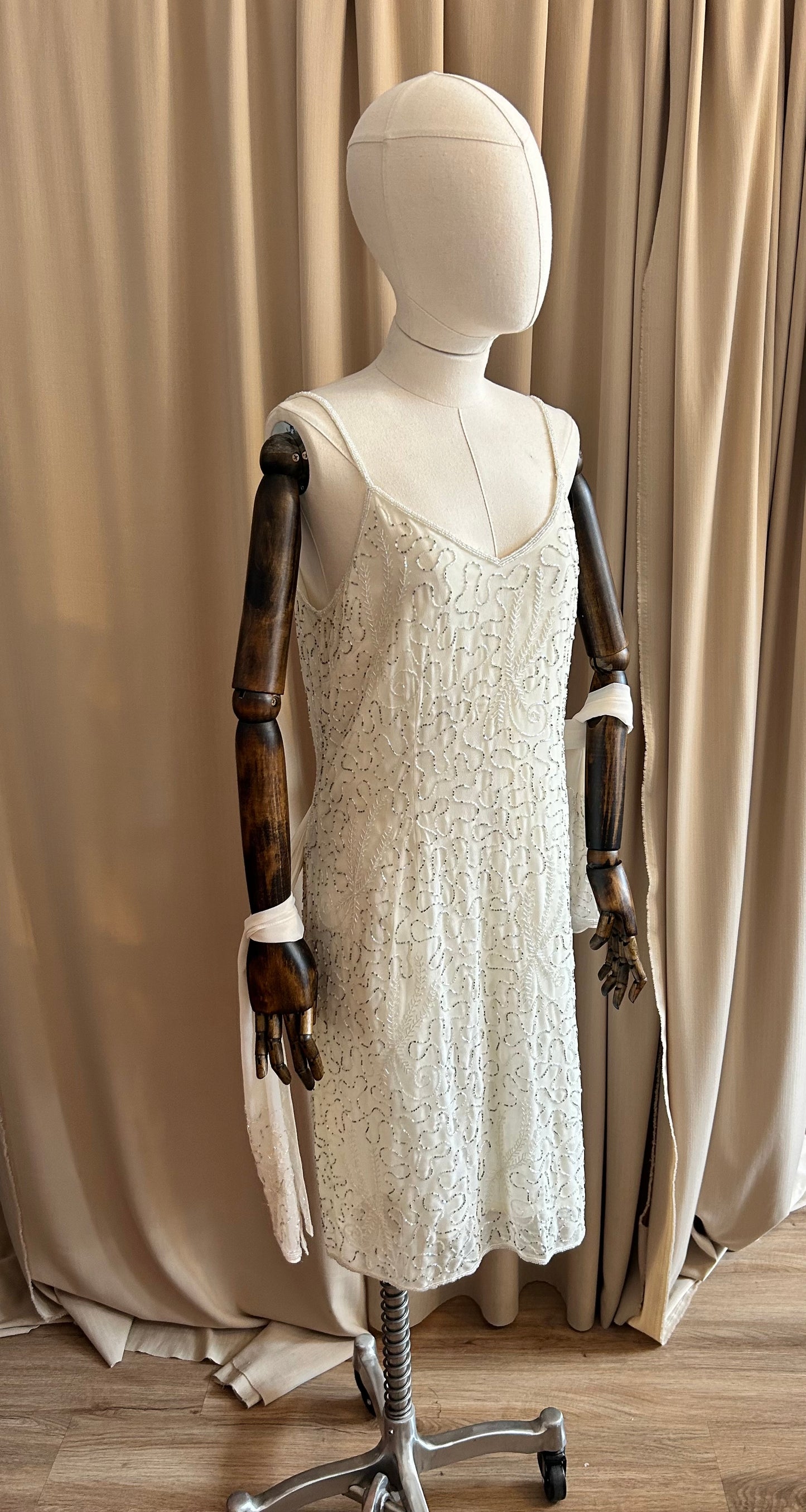 Beaded Bridal Shift Dress
