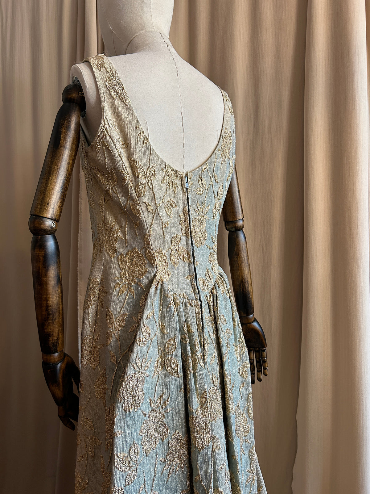 Seafoam Lurex Gown