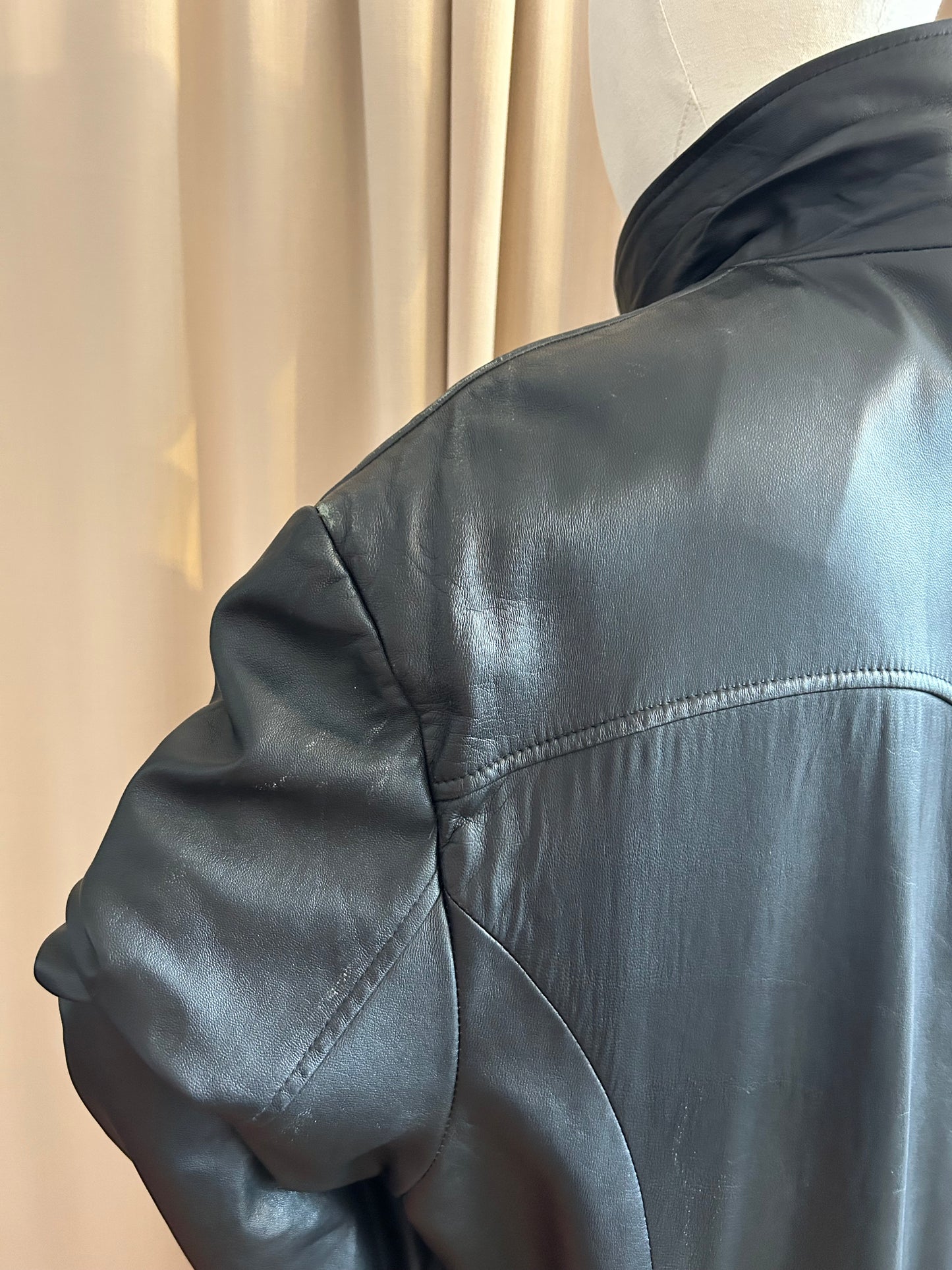 Oversized Leather Trench