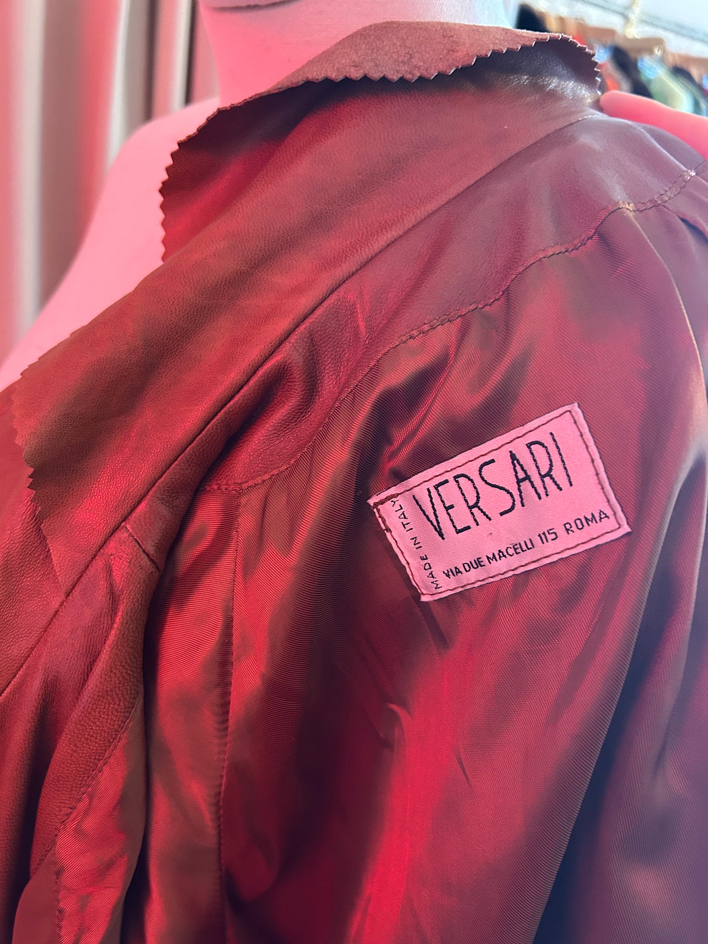 Italian Leather Swing Coat