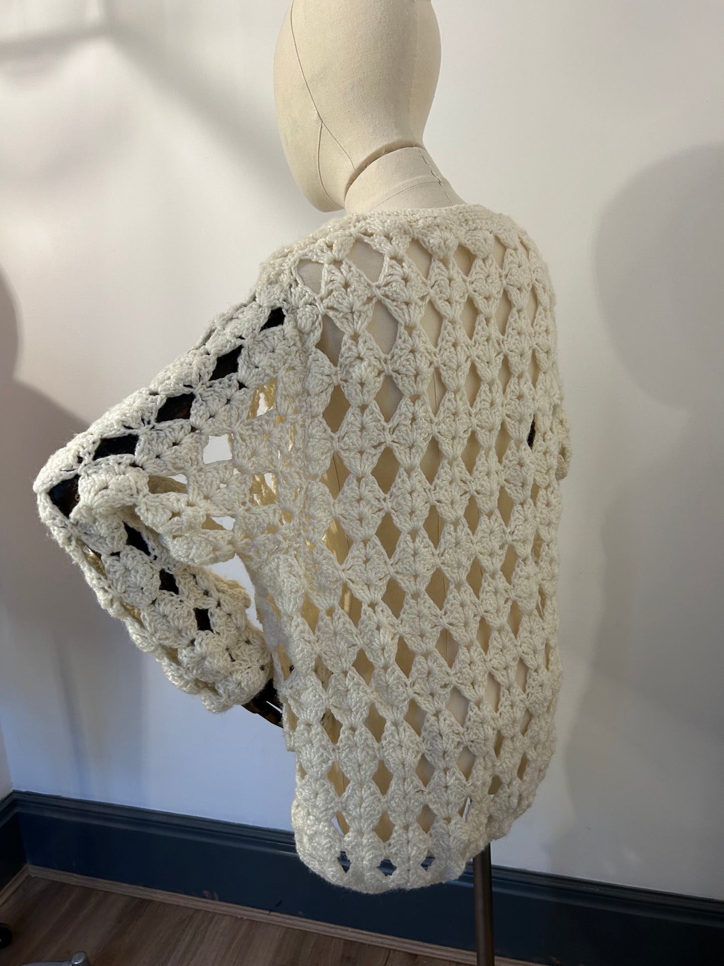 White Crochet Cardigan