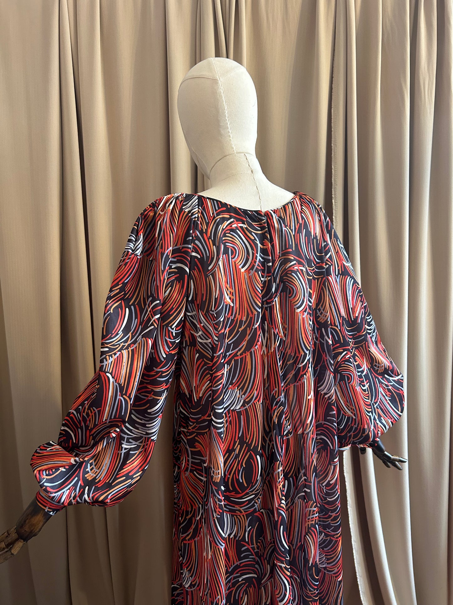 Balloon Sleeve Maxi Dress