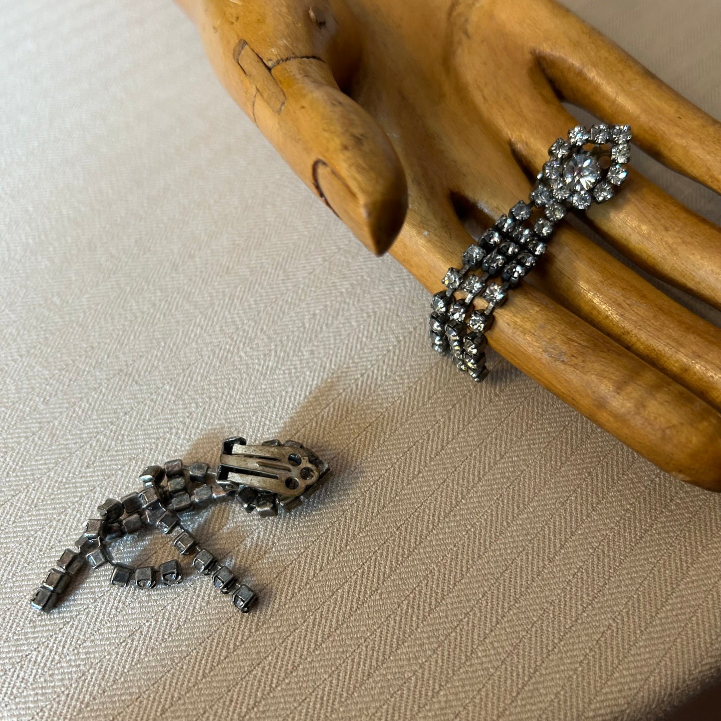 Rhinestone Drop Clip Ons