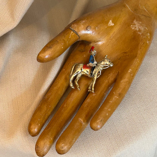 Mounted Horse Brooch