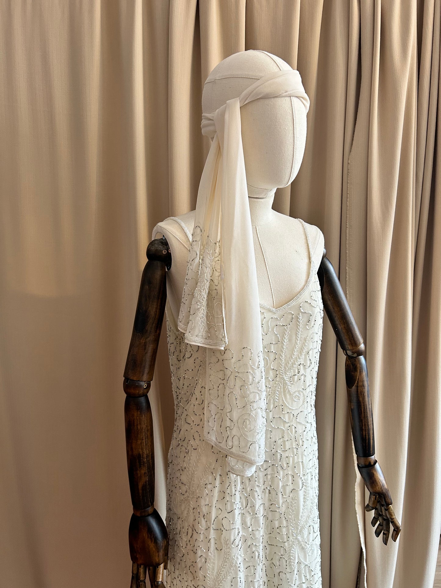 Beaded Bridal Shift Dress
