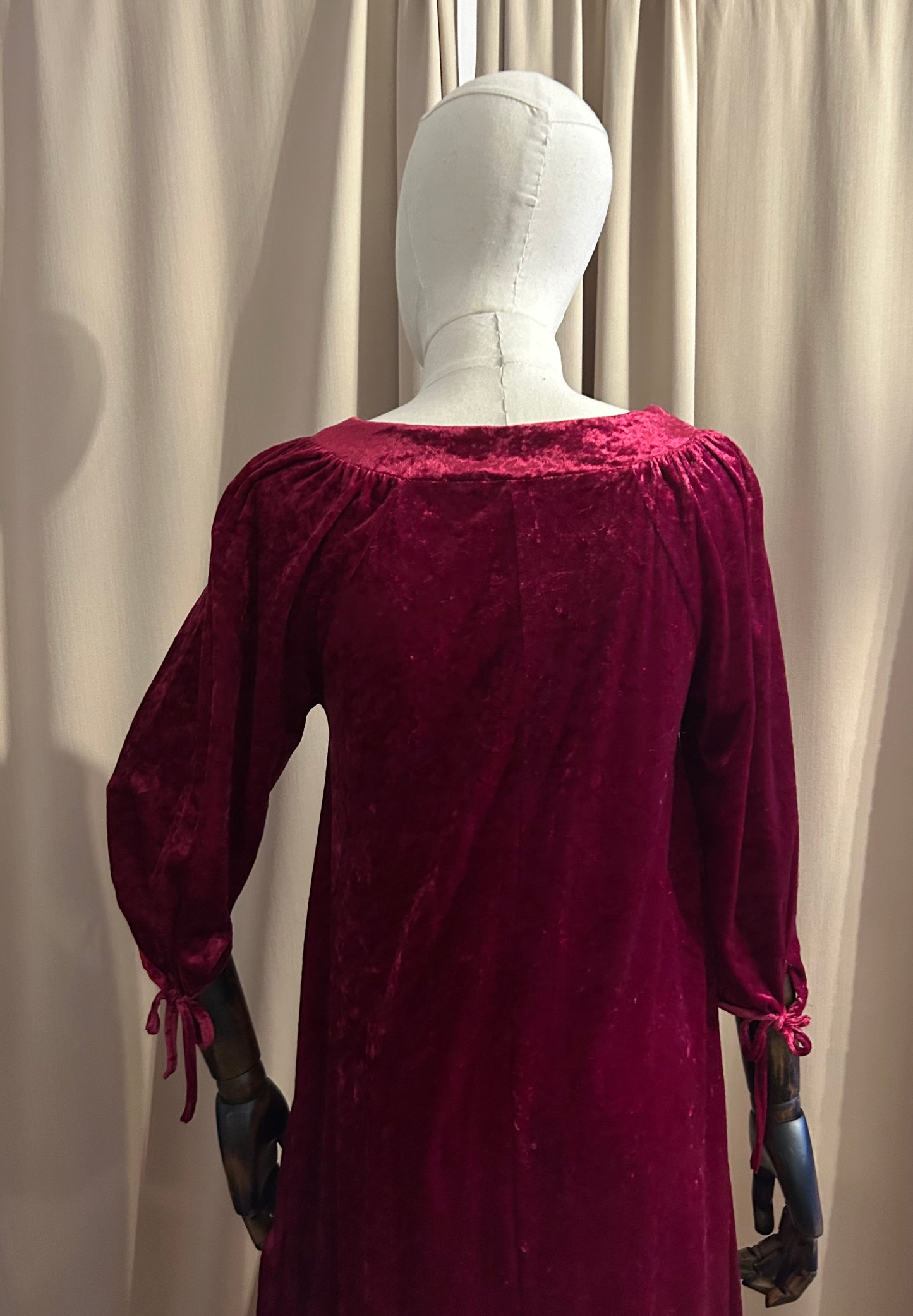 Crushed Velour Smock Dress