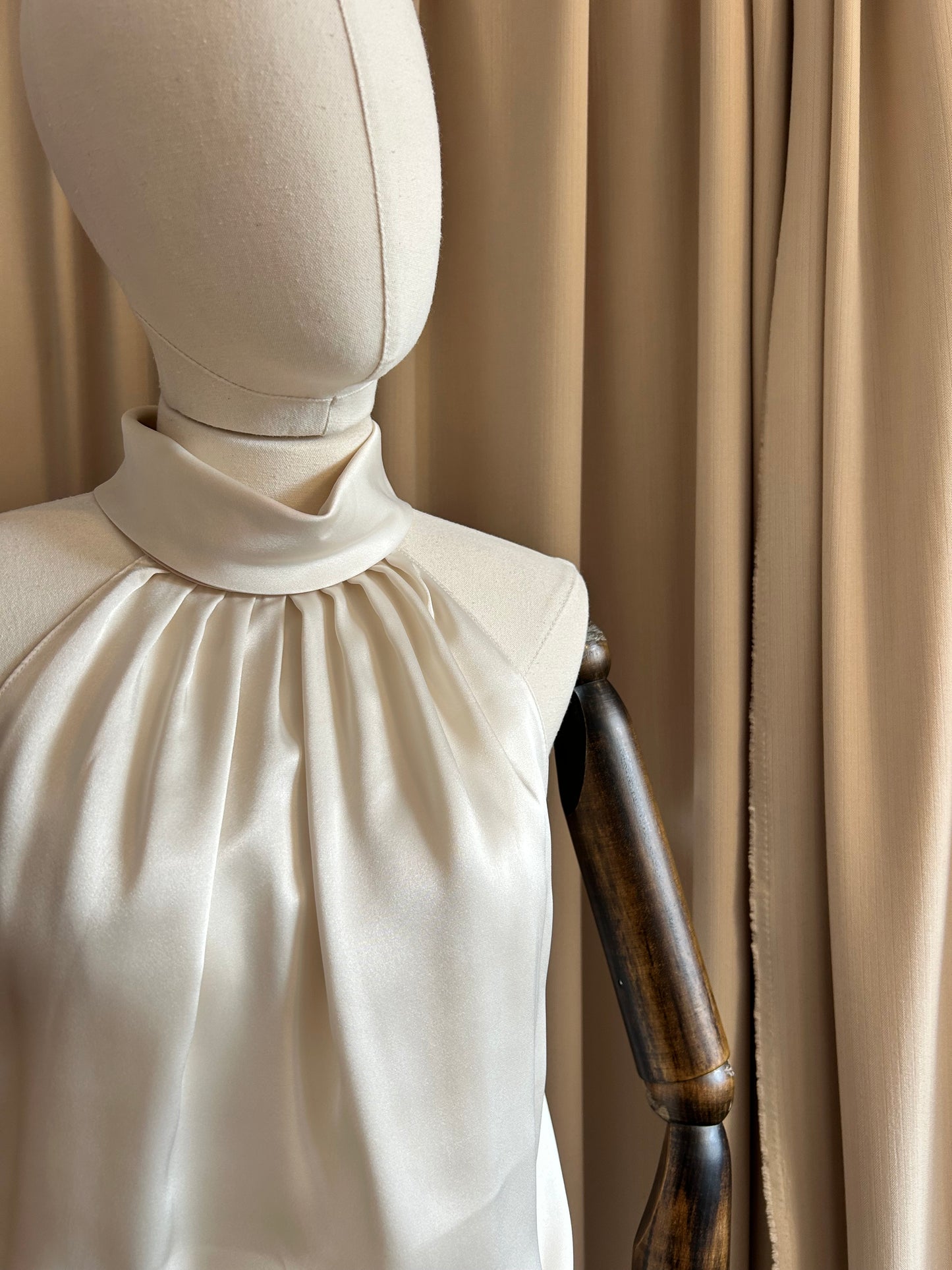 Satin Halter-neck Two Piece