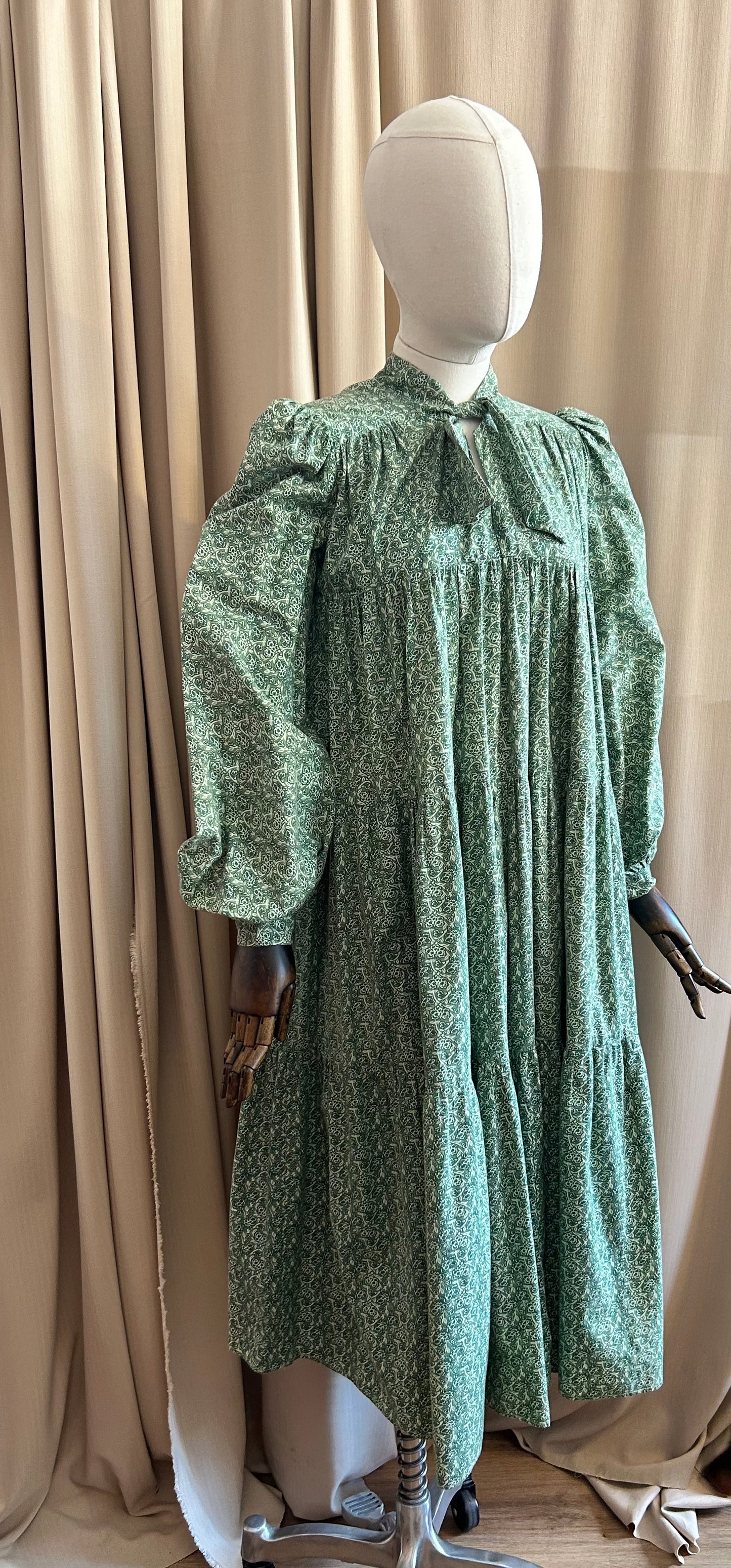 Green Floral Prairie Babydoll