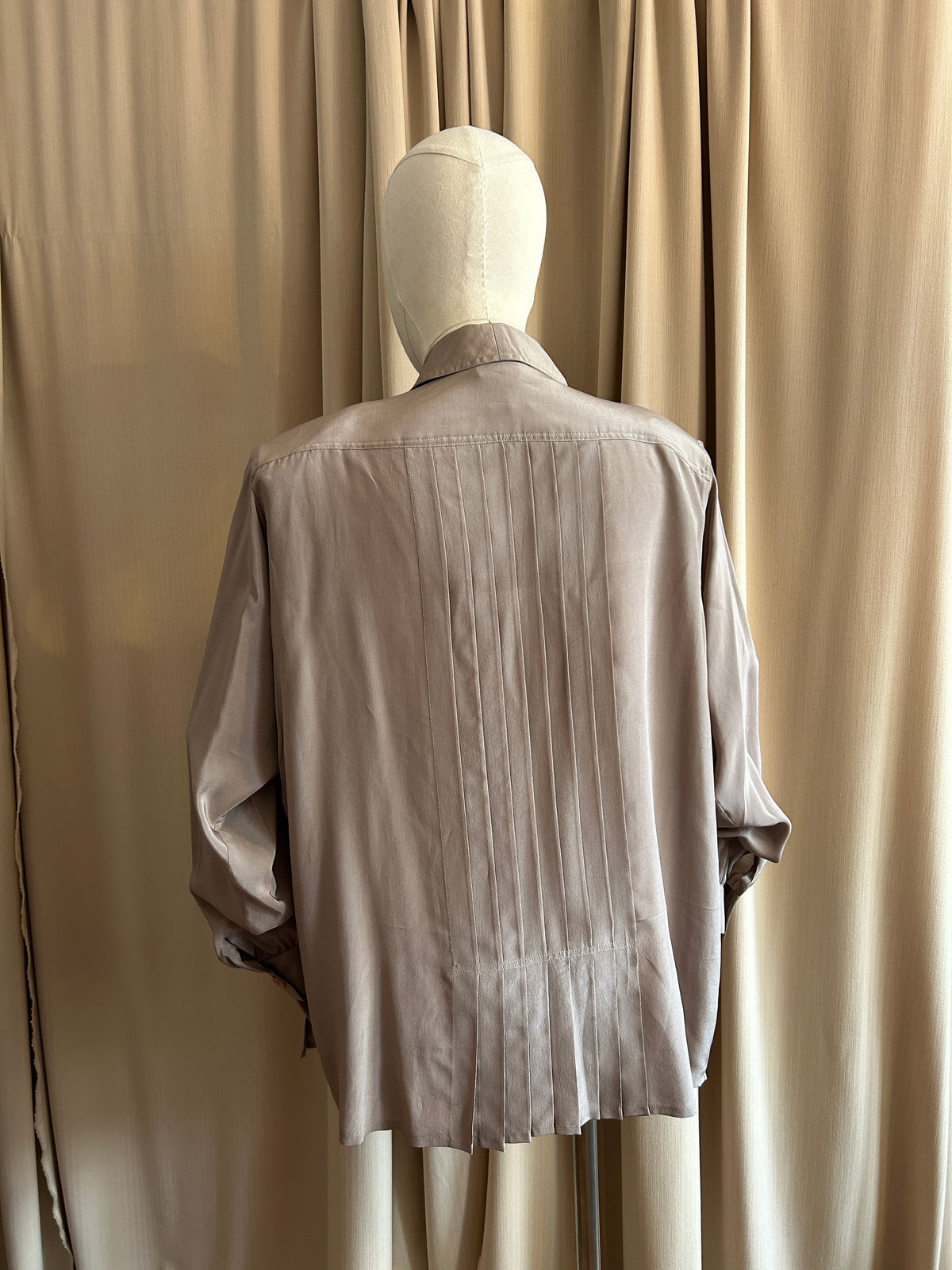 Mushroom Silk Blouse