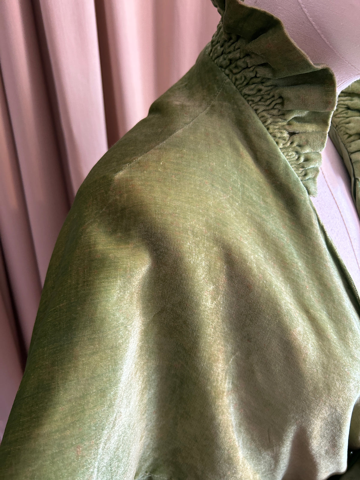 Ruffle Neck Velvet Cape