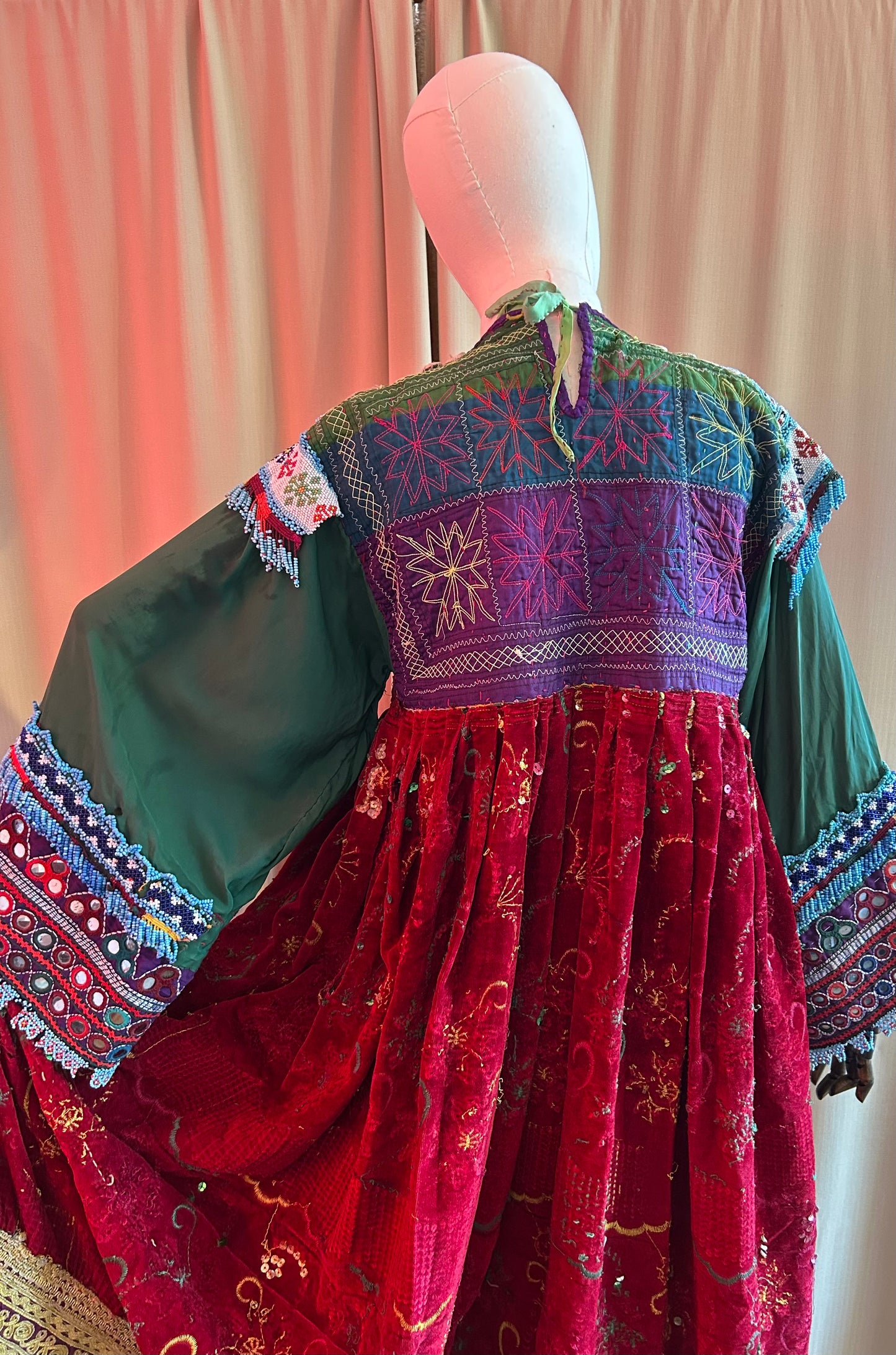 Antique Embroidered Kuchi Dress