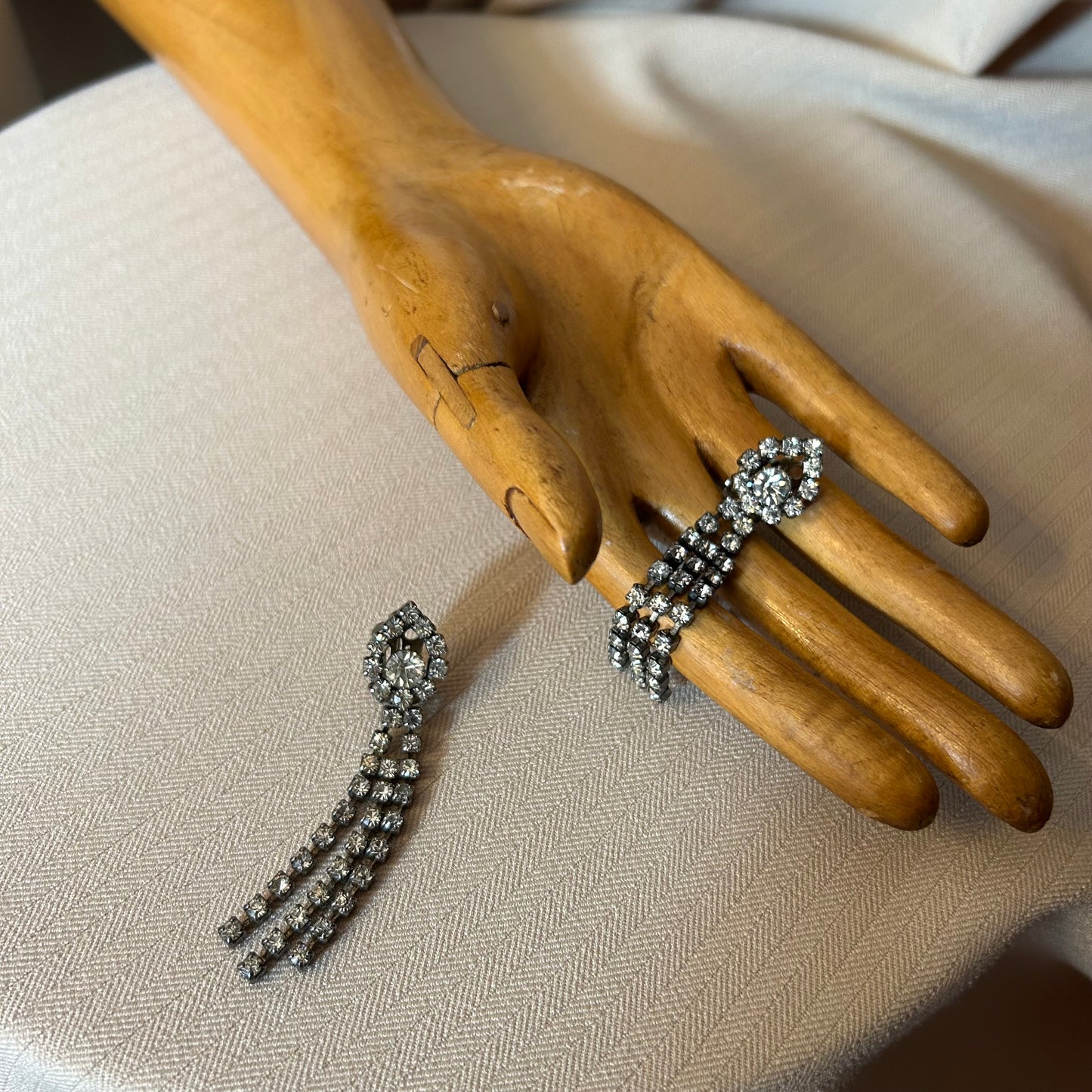 Rhinestone Drop Clip Ons