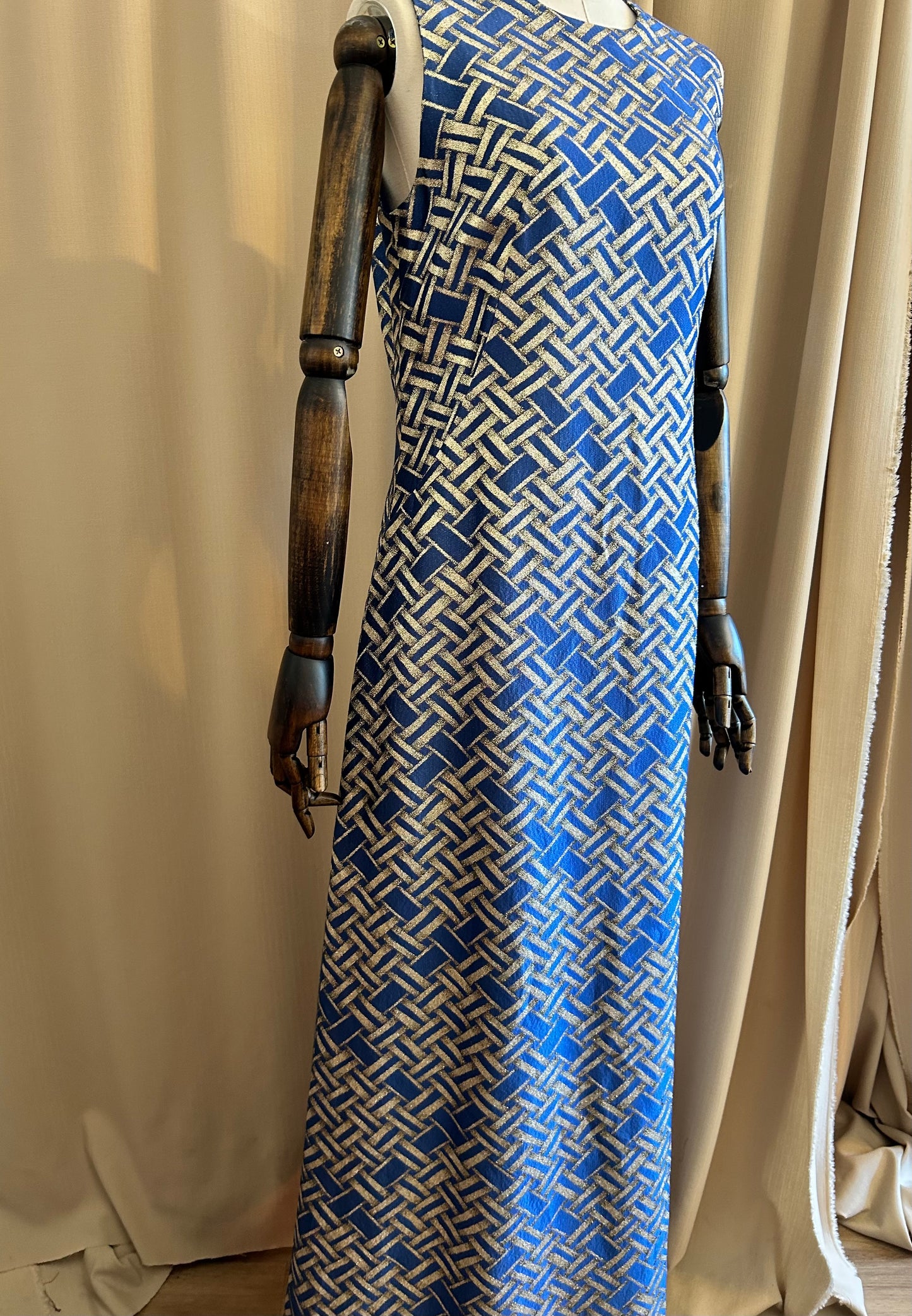 Blue and Gold 60s Gown