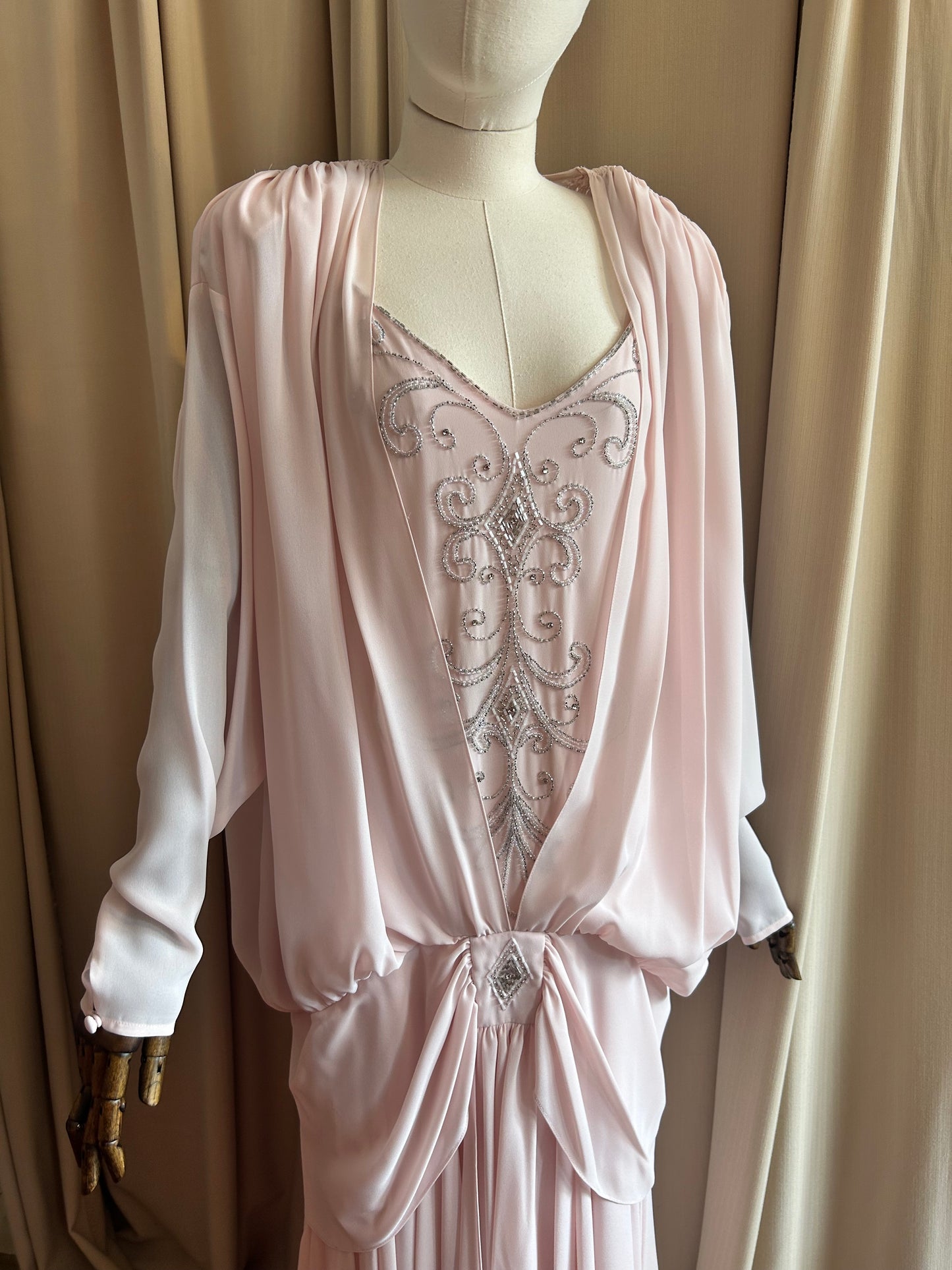 Dusty Pink Beaded Gown