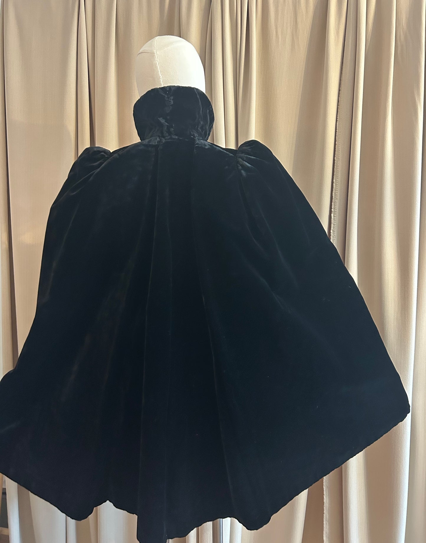 Victorian Silk Velvet Mourning cape