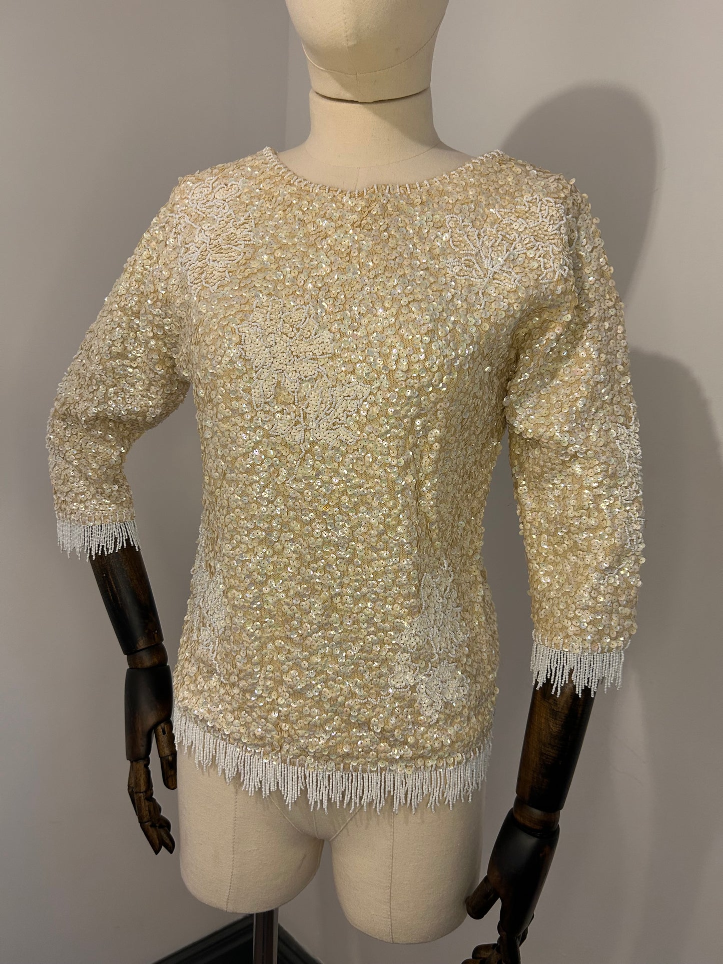 Cream Sequin jumper