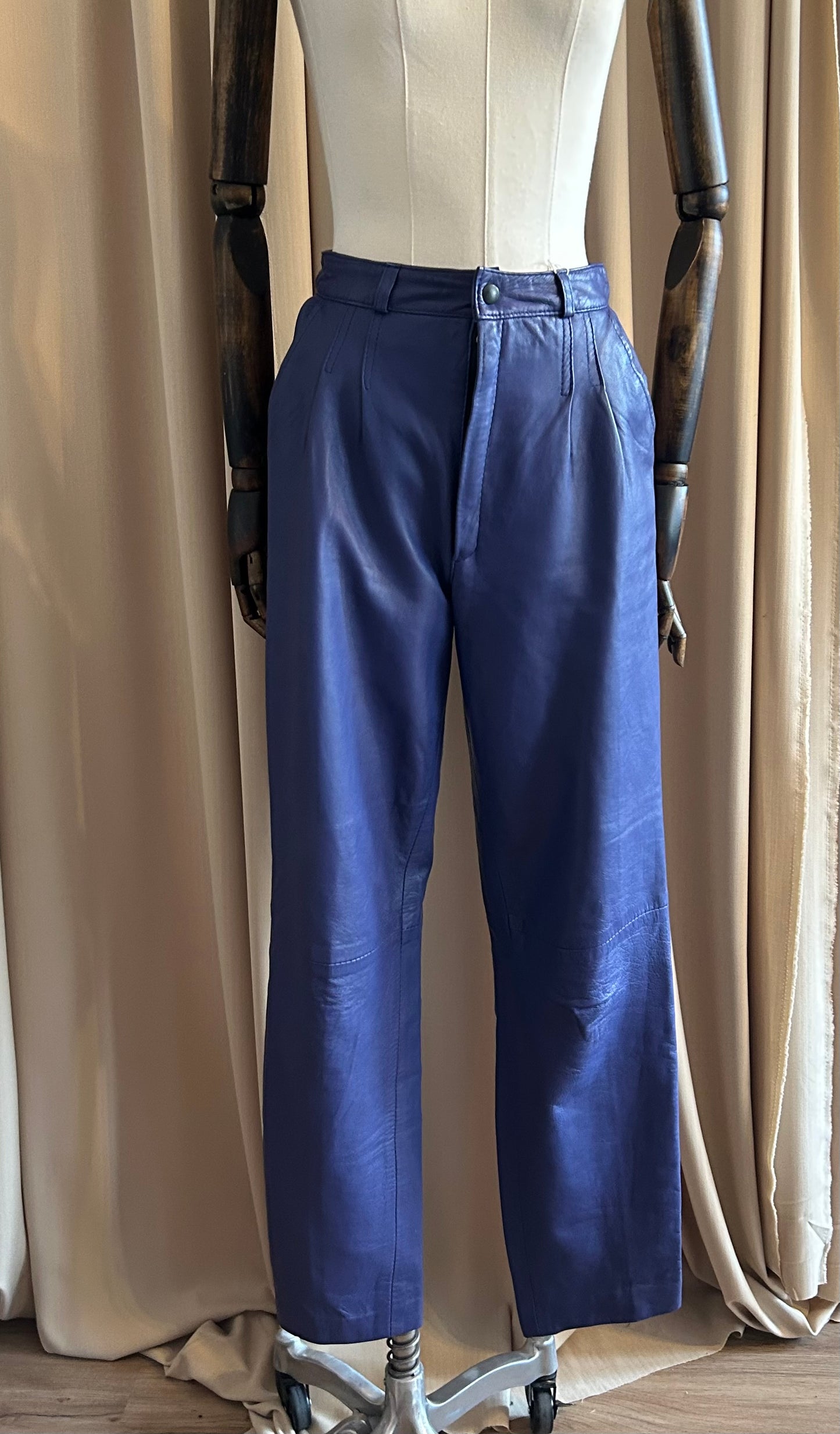 Purple Leather Trousers