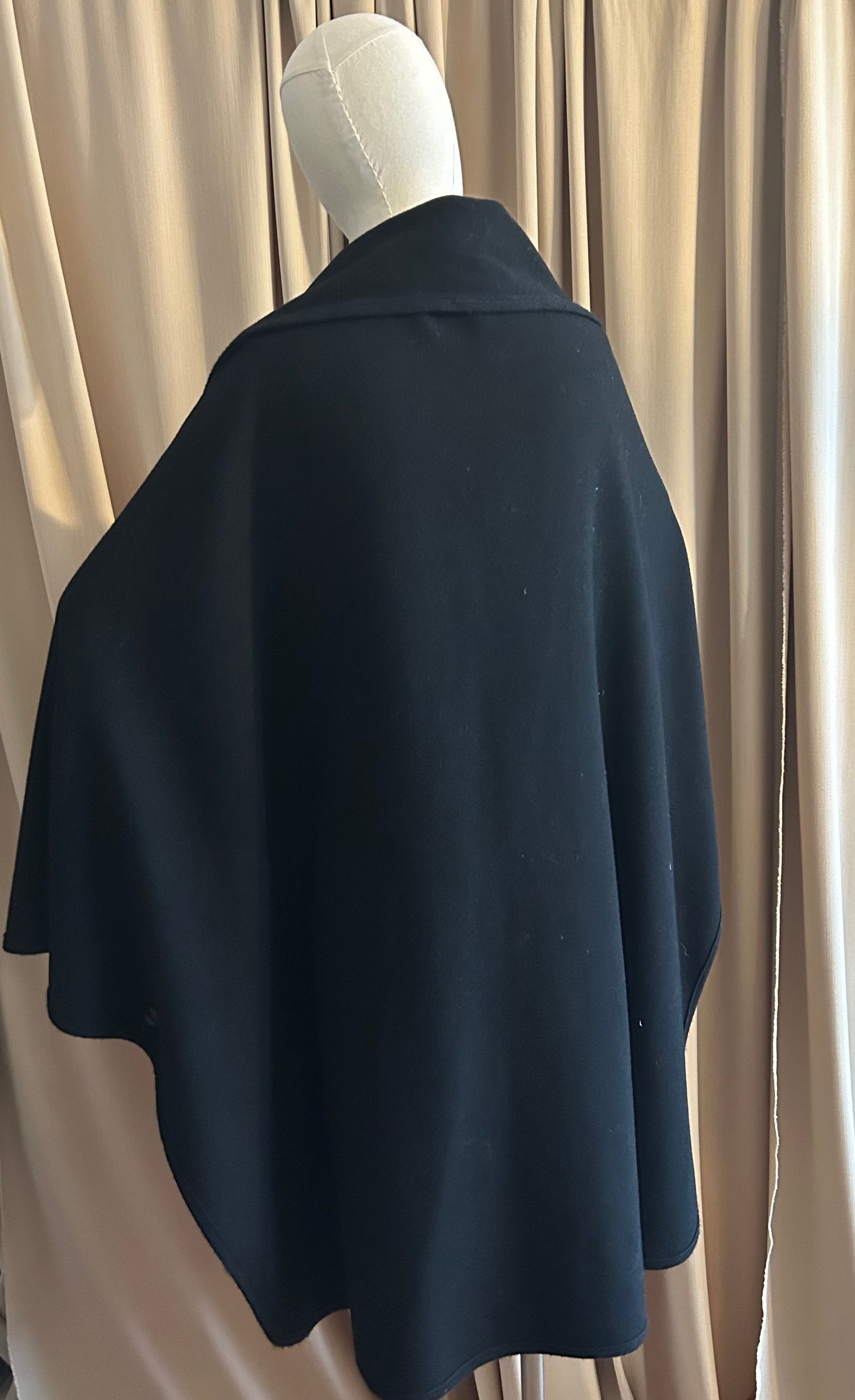 Black Wool Cape