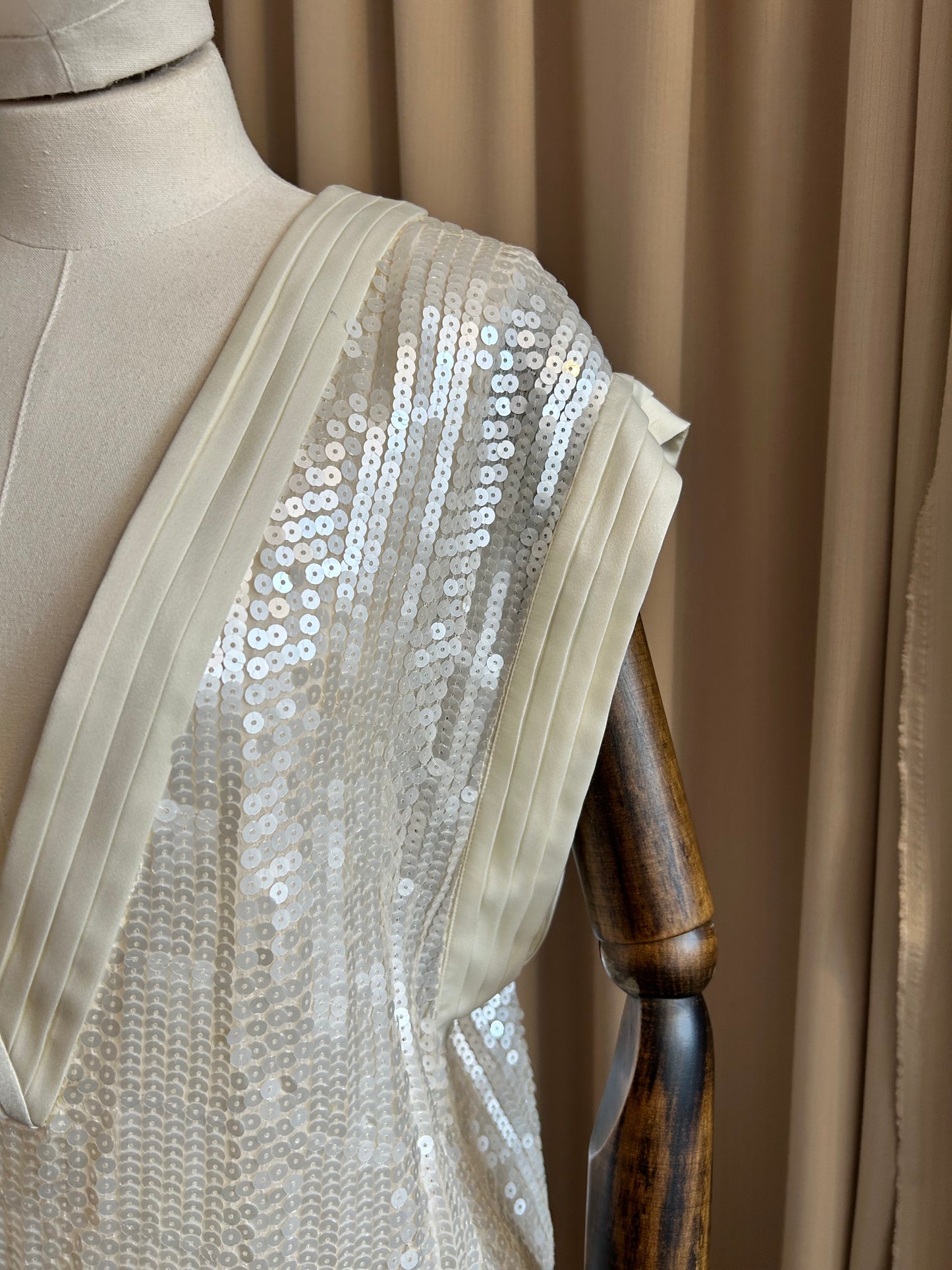 White Sequin Top