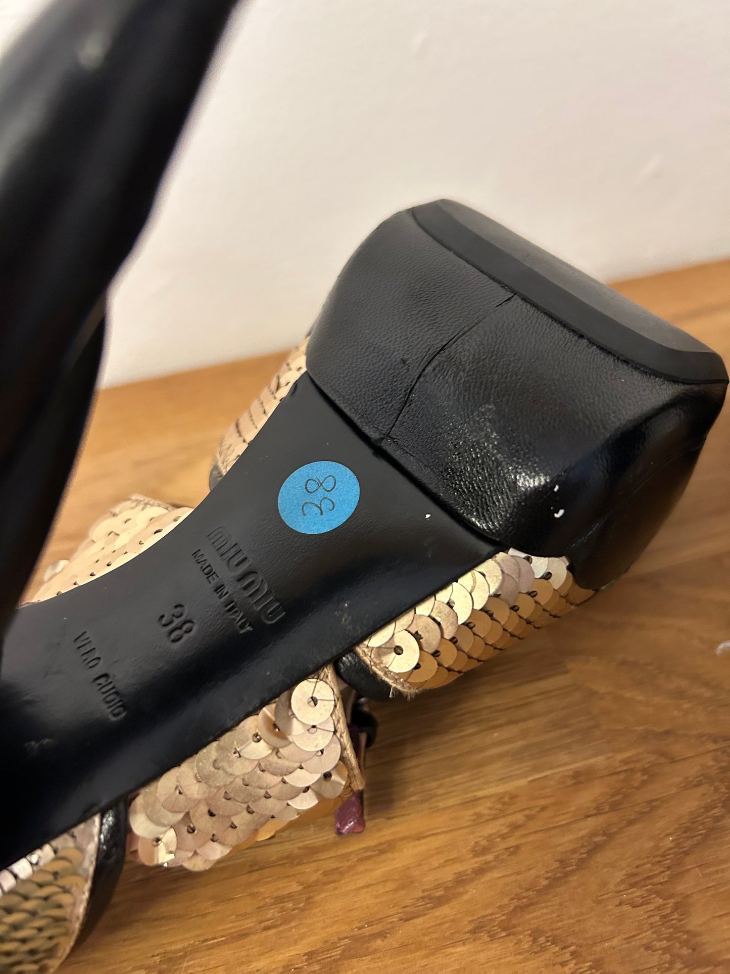 Miu Miu Sequin Platforms