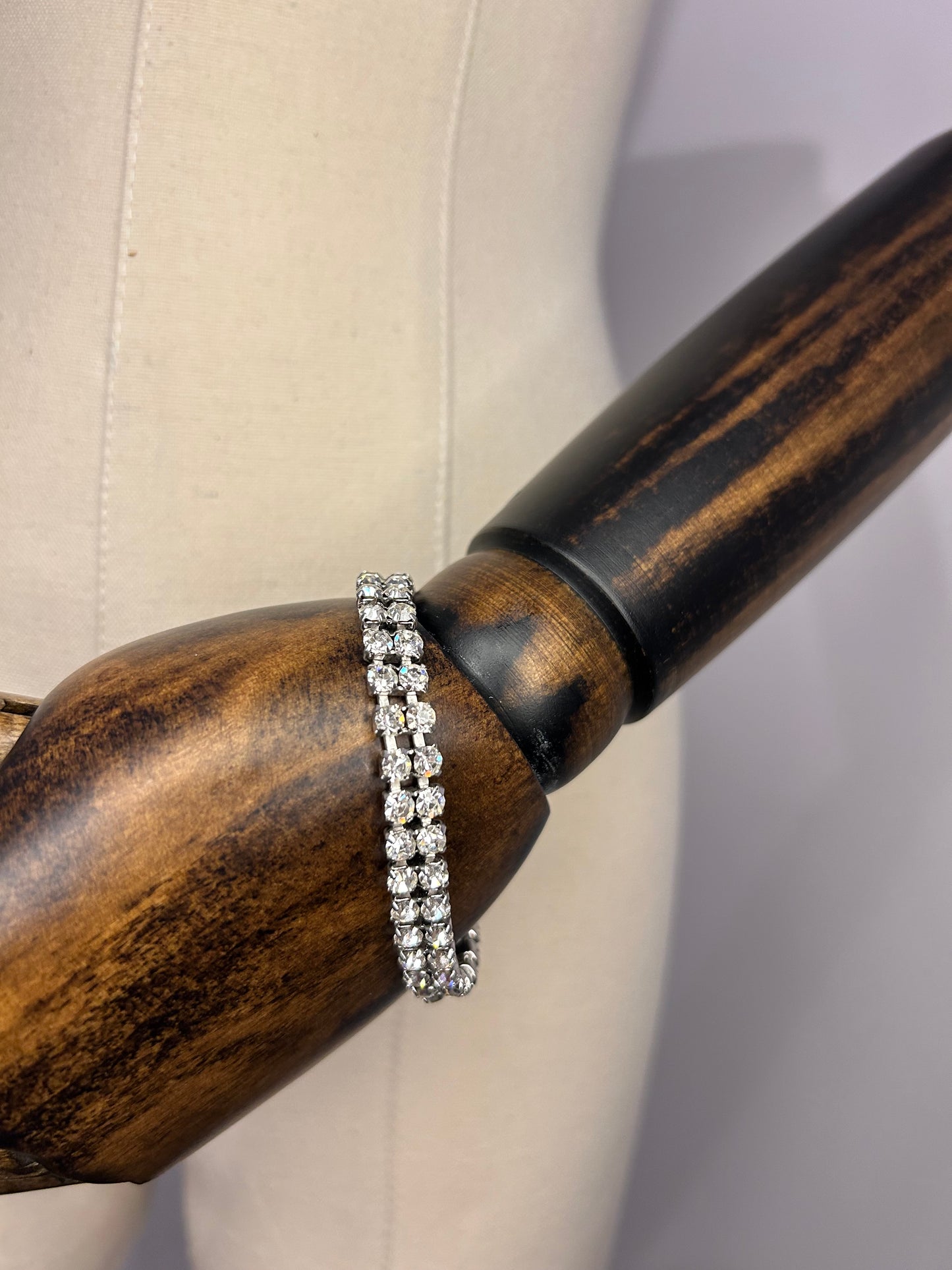 Double Row Diamanté bracelet