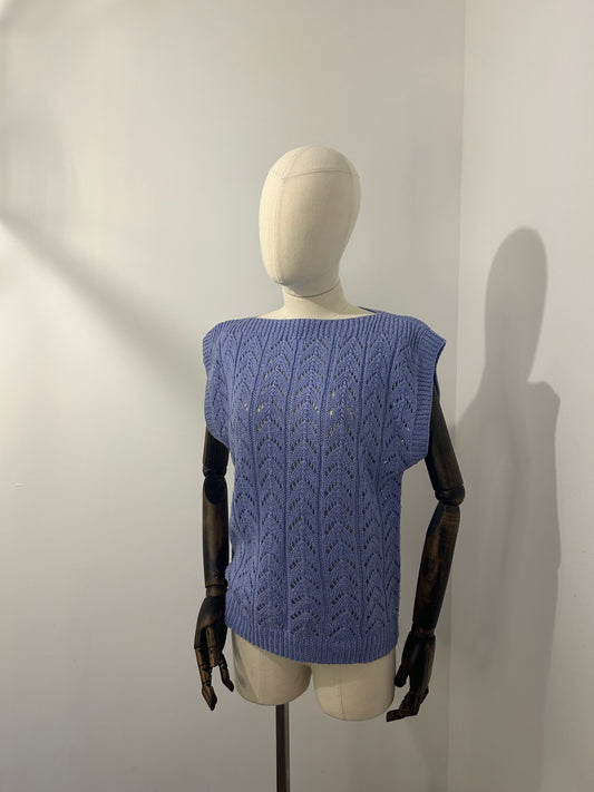 Lilac Hand Knitted Tank