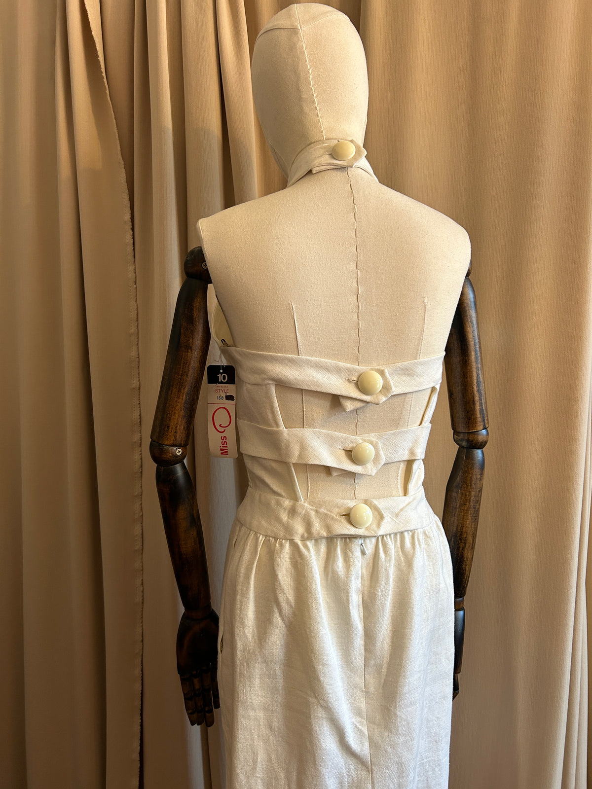 Oscar De La Renta linen Halter neck