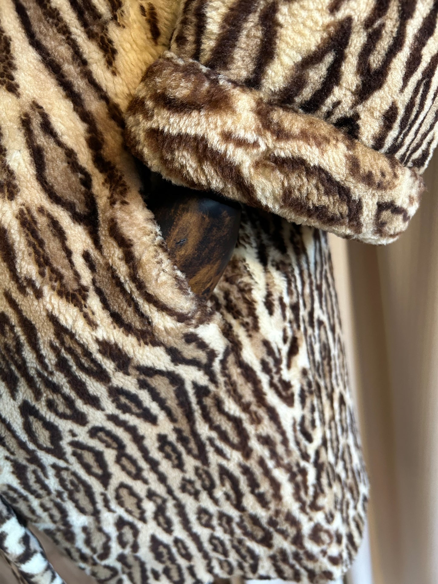 Sheepskin Leopard Print Jacket