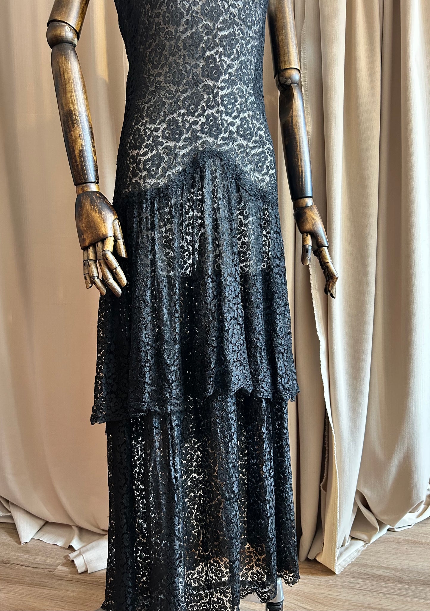 30s Sheer Lace Gown