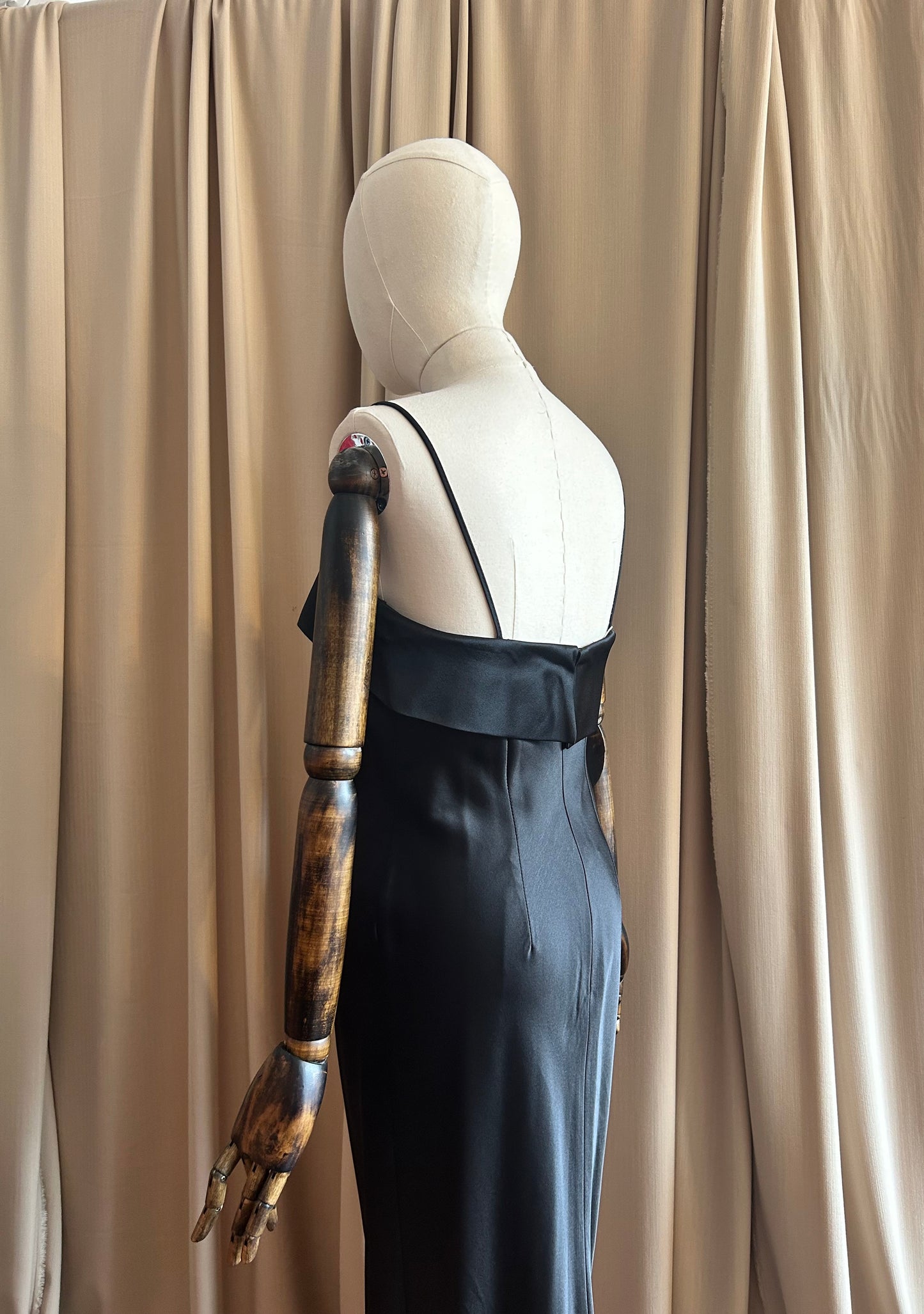 Black Satin Gown